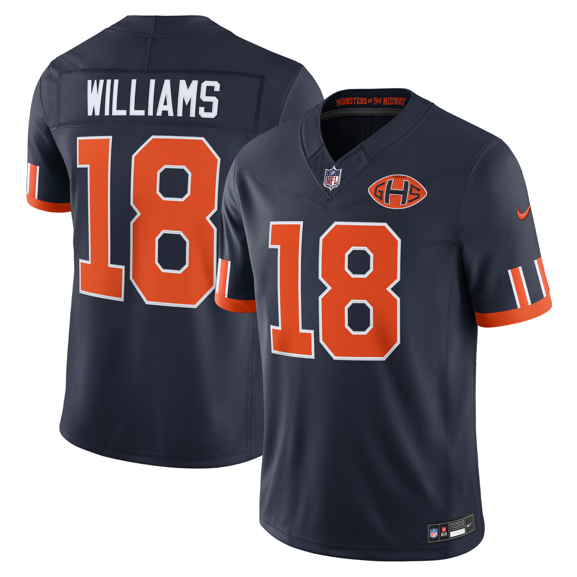 Caleb Williams Chicago Bears Limited Jersey Navy NFL Football Fan Wear Caleb Williams