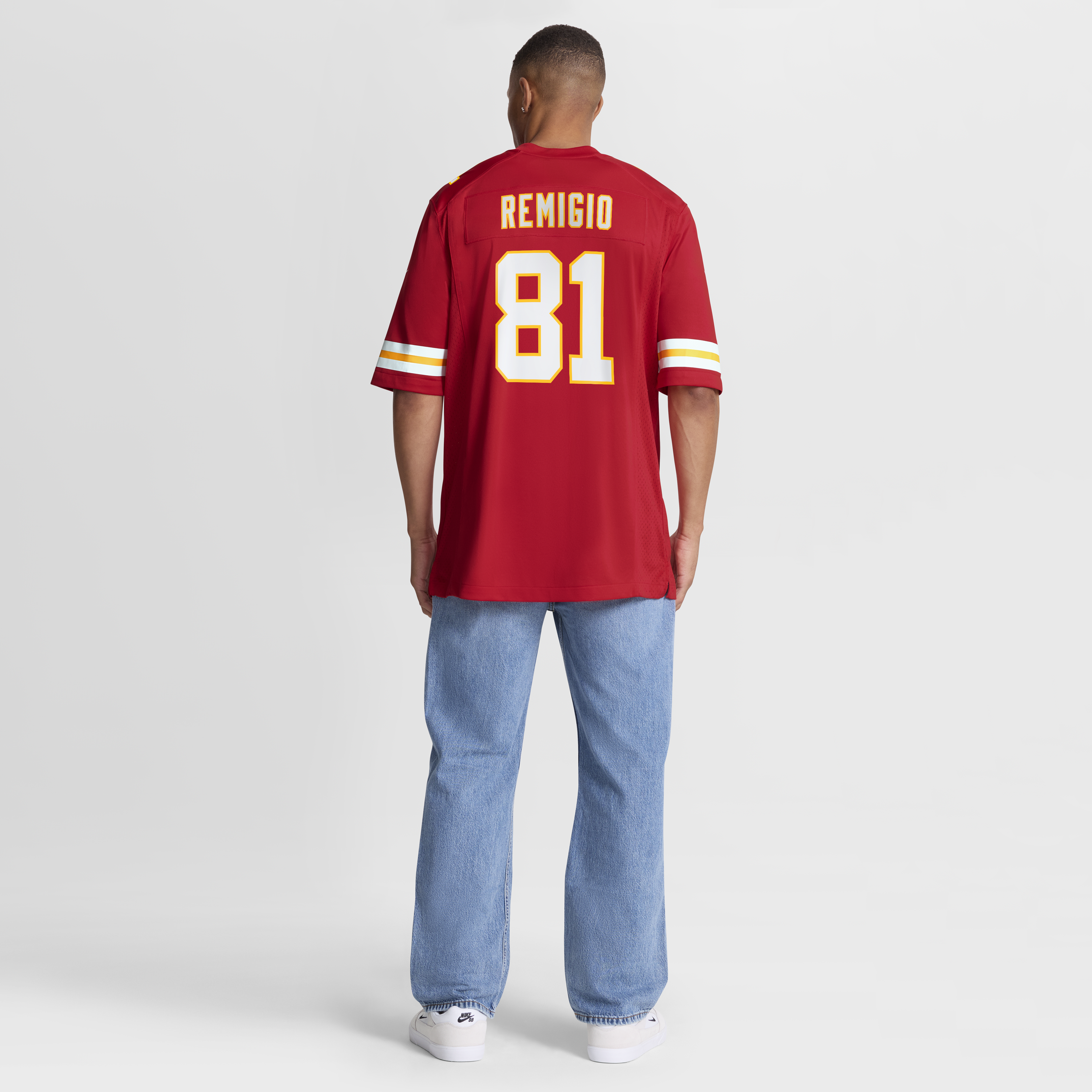 Nikko Remigio Kansas City Chiefs Game Jersey Red NFL Football Fan Wear Nikko Remigio