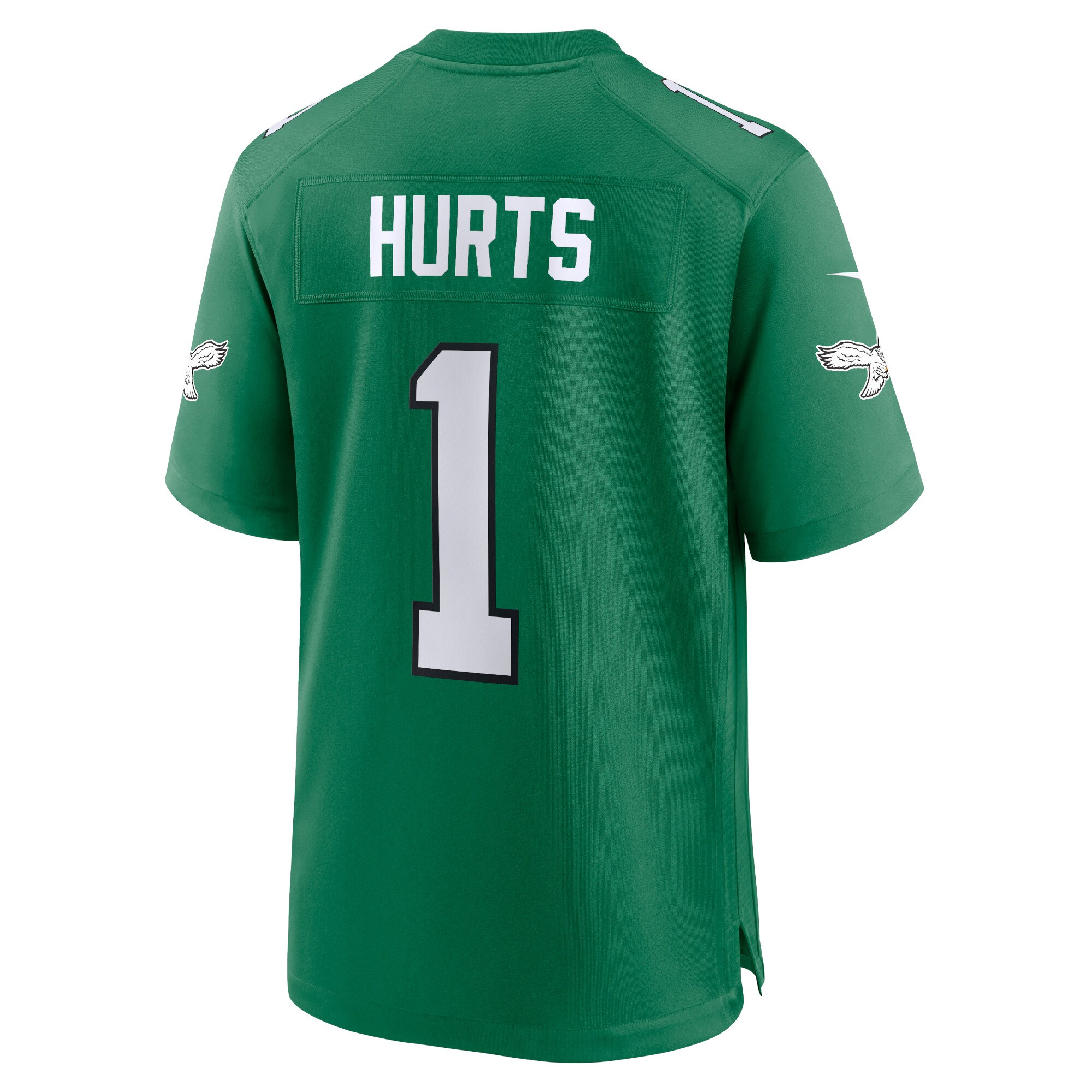 Jalen Hurts Philadelphia Eagles Player Jersey No.1 Kelly Green NFL Football Fan Wear Jalen Hurts