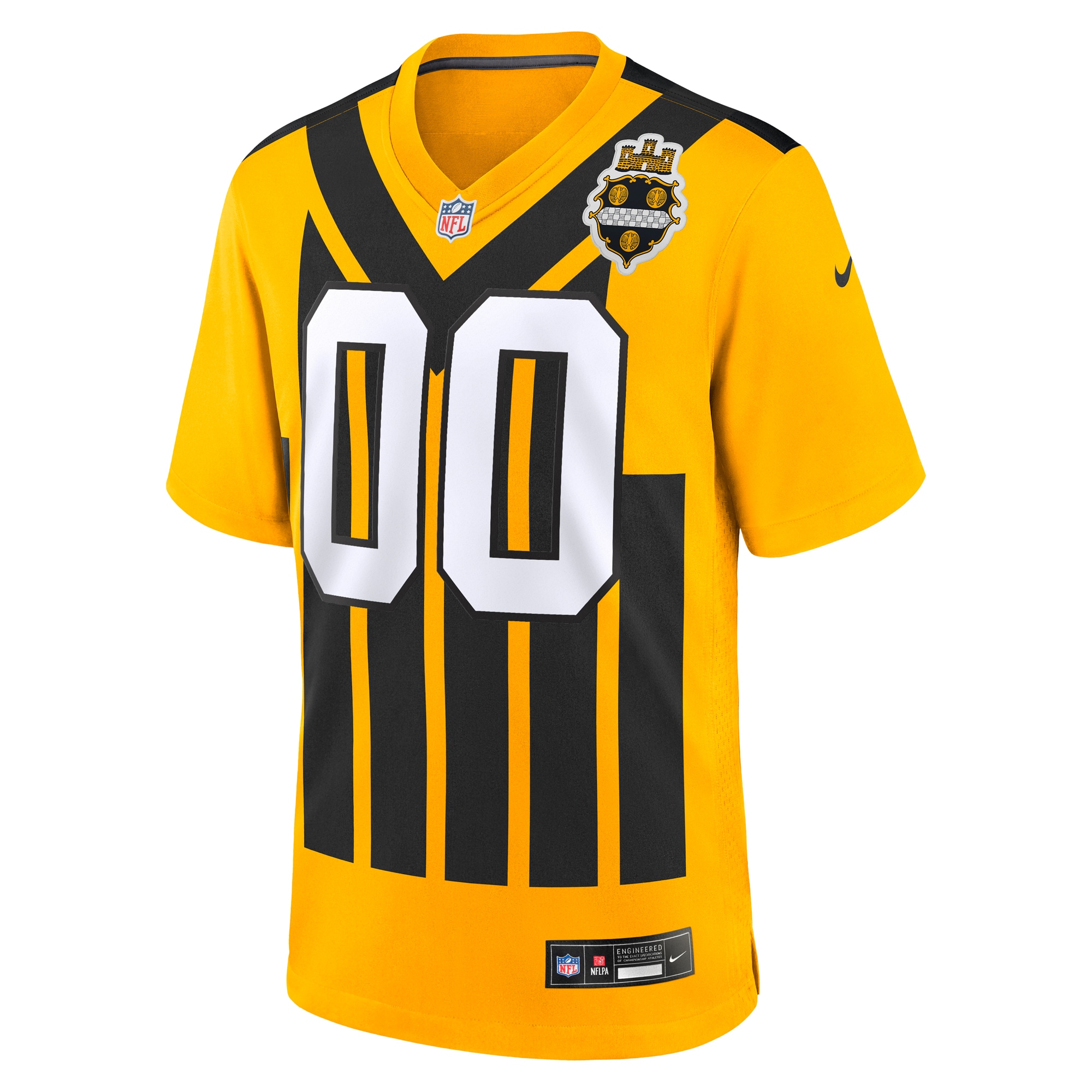 Pittsburgh Steelers Alternate Jersey Gold NFL Football Fan Wear Custom Number