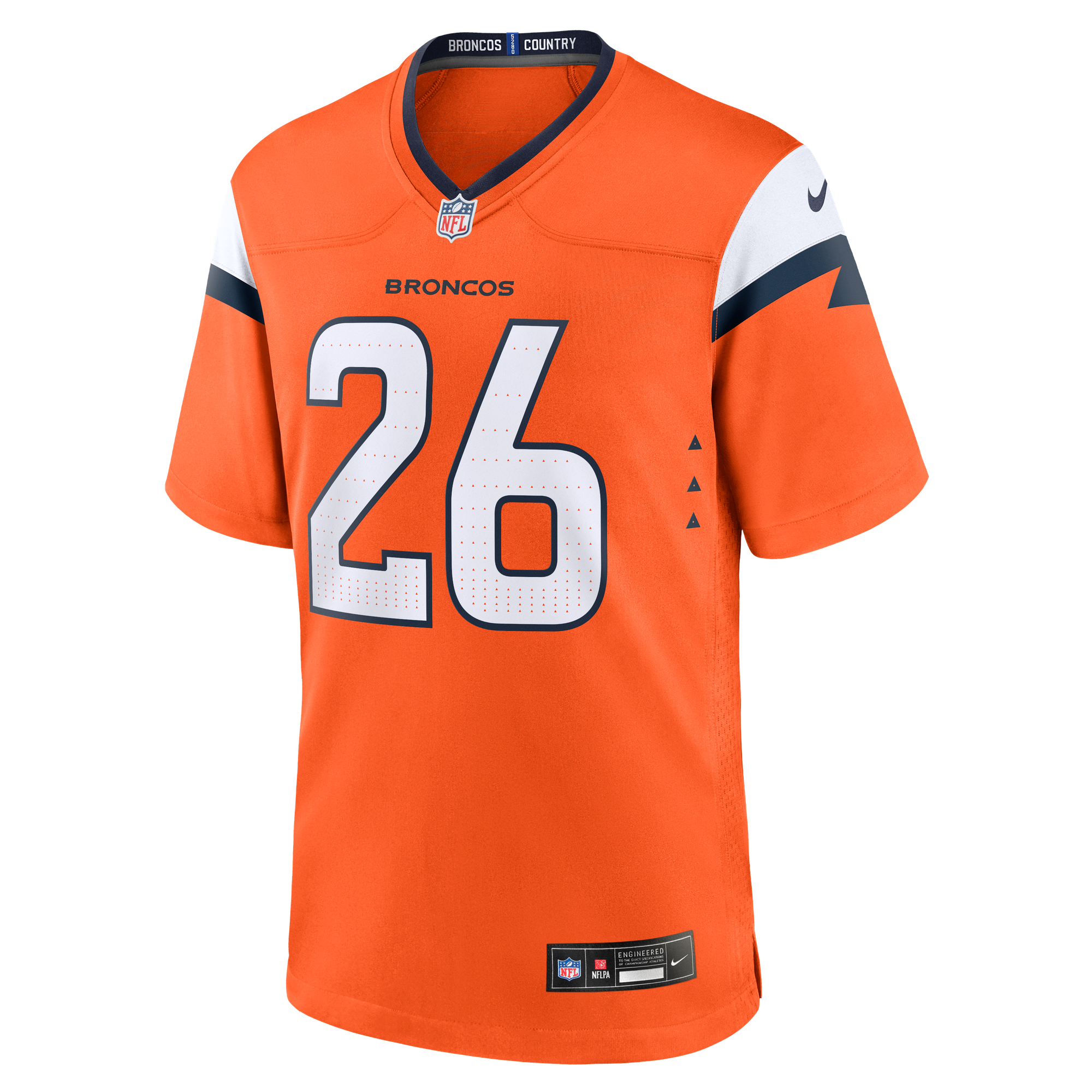 Devon Key Denver Broncos Game Jersey Orange NFL Football Fan Wear Devon Key