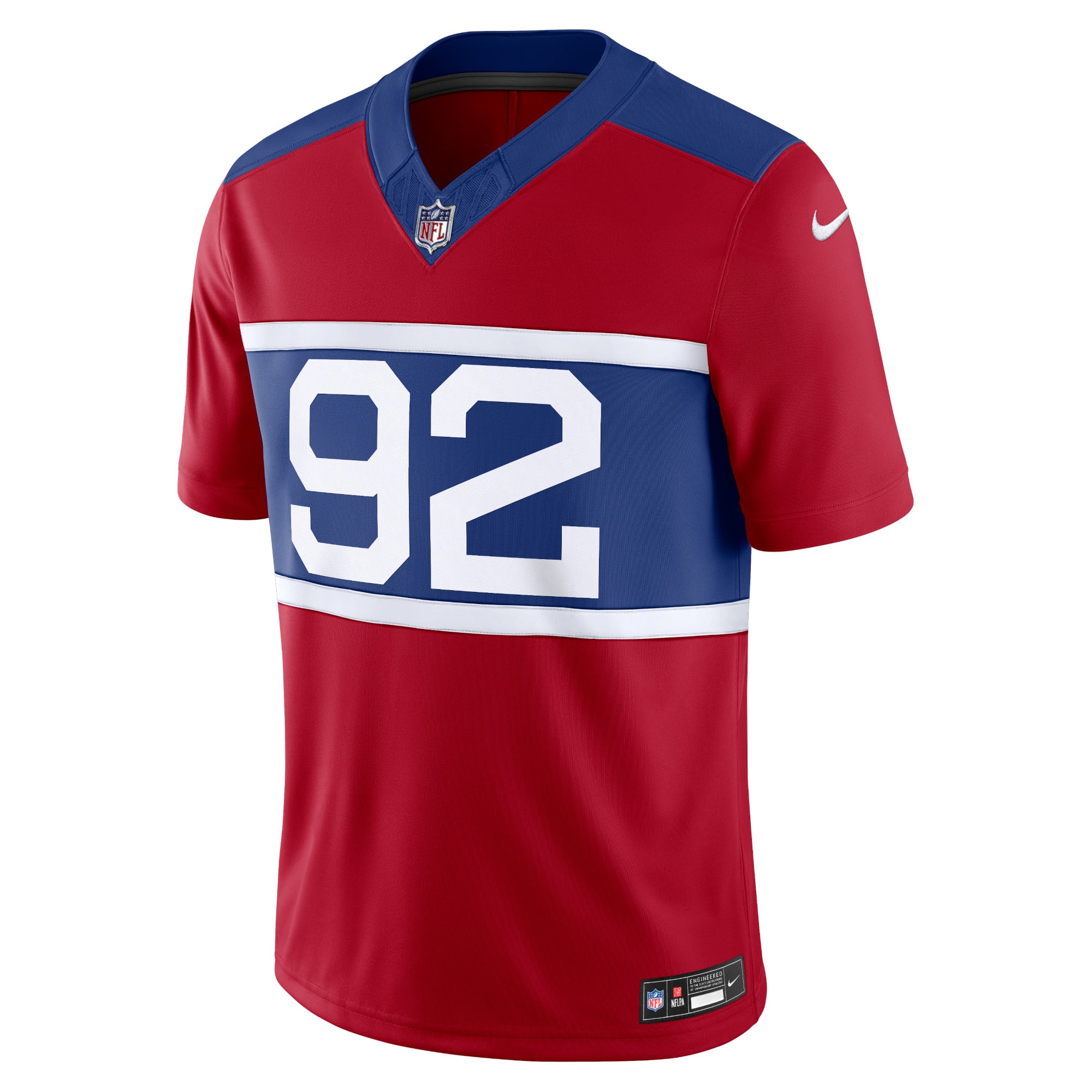 Retired Michael Strahan New York Giants Alternate Jersey Red NFL Football Fan Wear Retired Michael Strahan