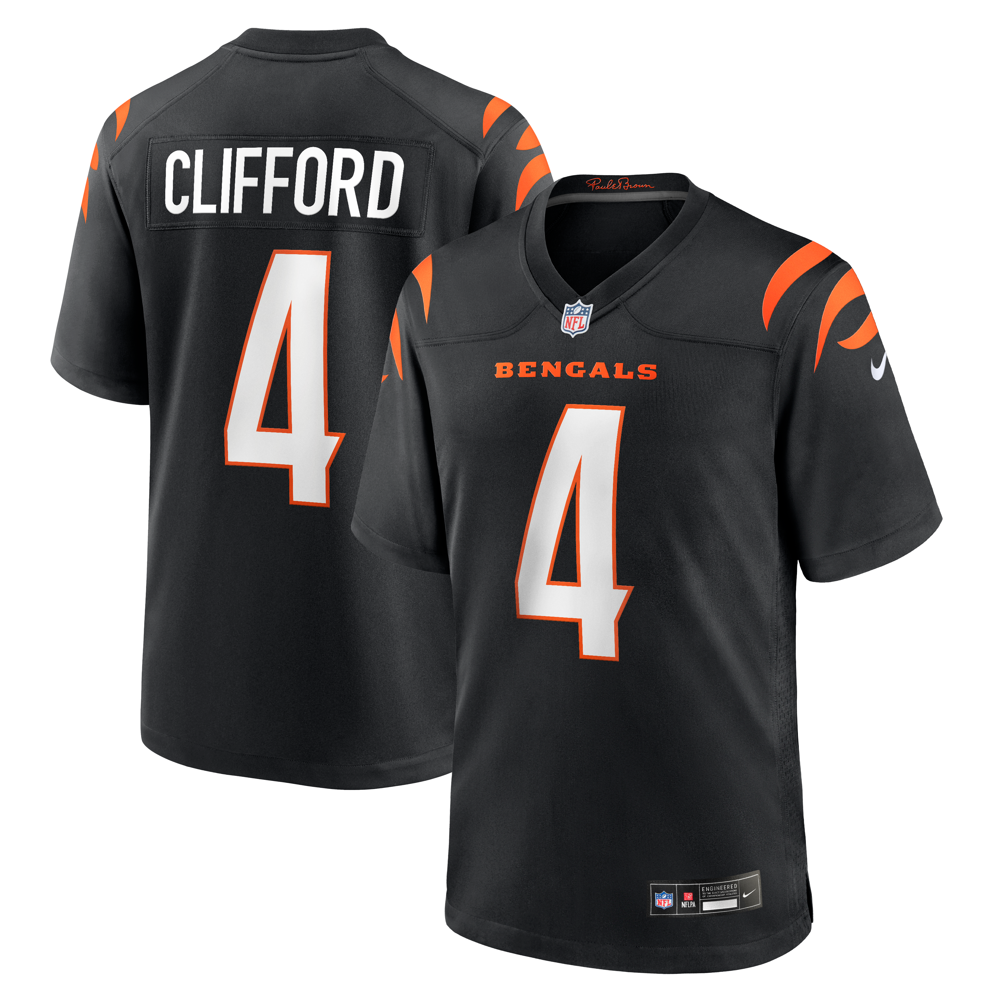 Sean Clifford Cincinnati Bengals Game Jersey Black NFL Football Fan Wear Sean Clifford