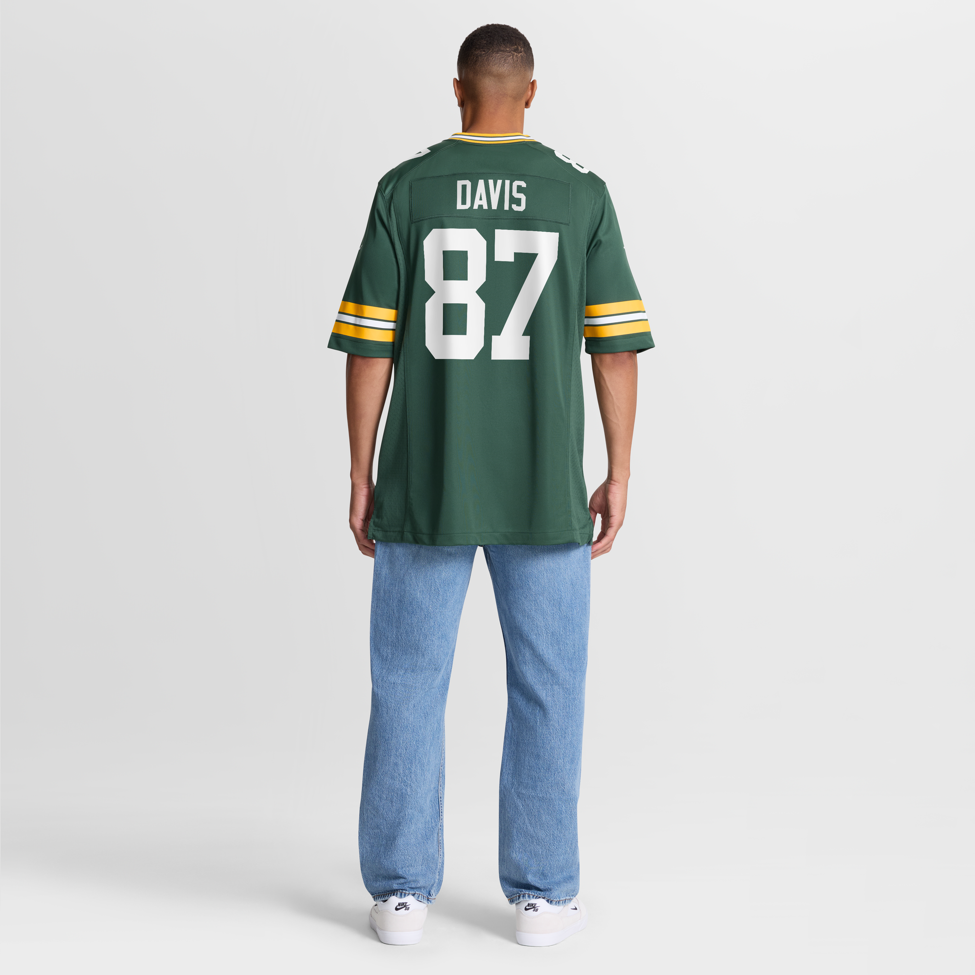 Retired Willie Davis Green Bay Packers Player Jersey Green NFL Football Fan Wear