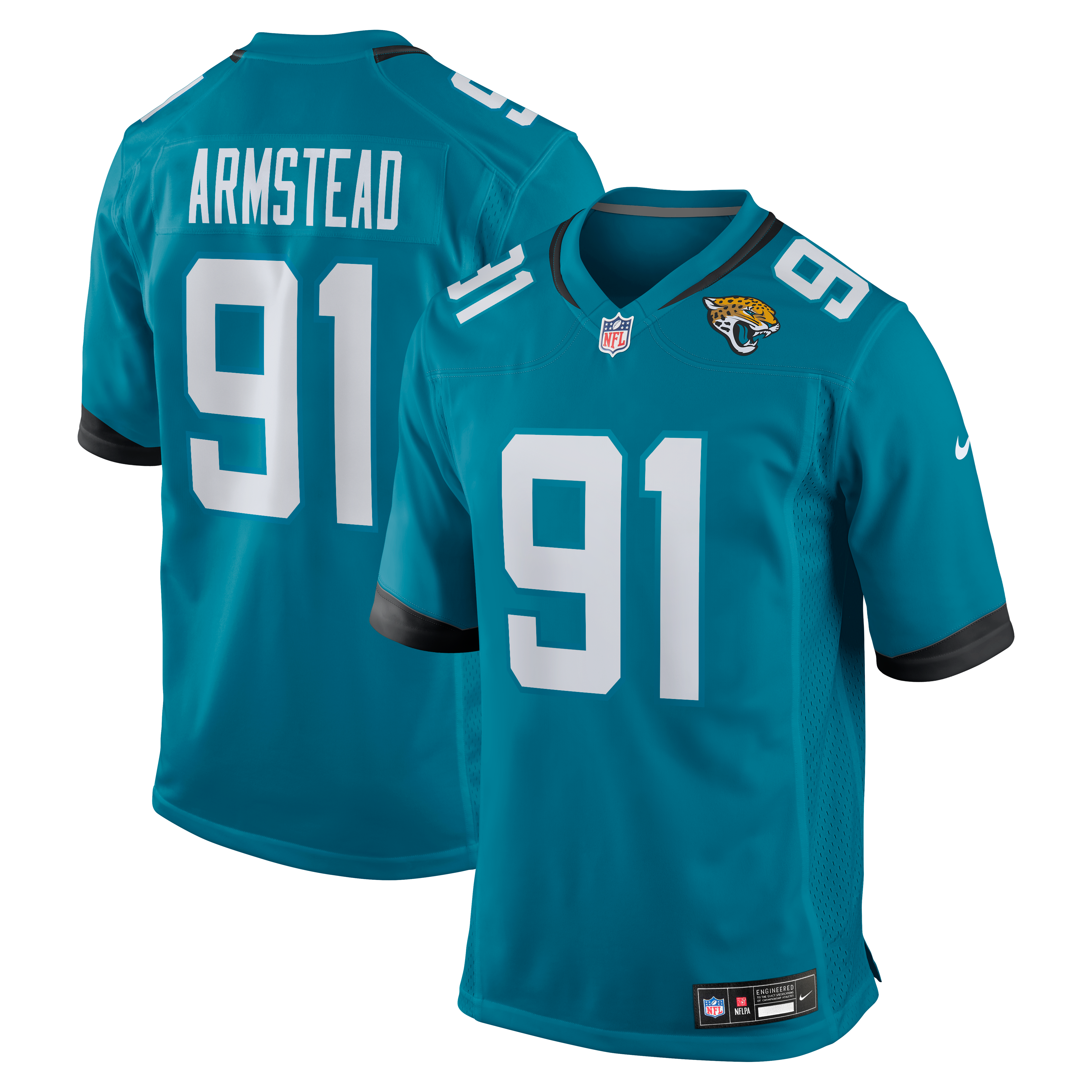 Arik Armstead Jacksonville Jaguars Game Jersey Teal NFL Football Fan Wear Arik Armstead