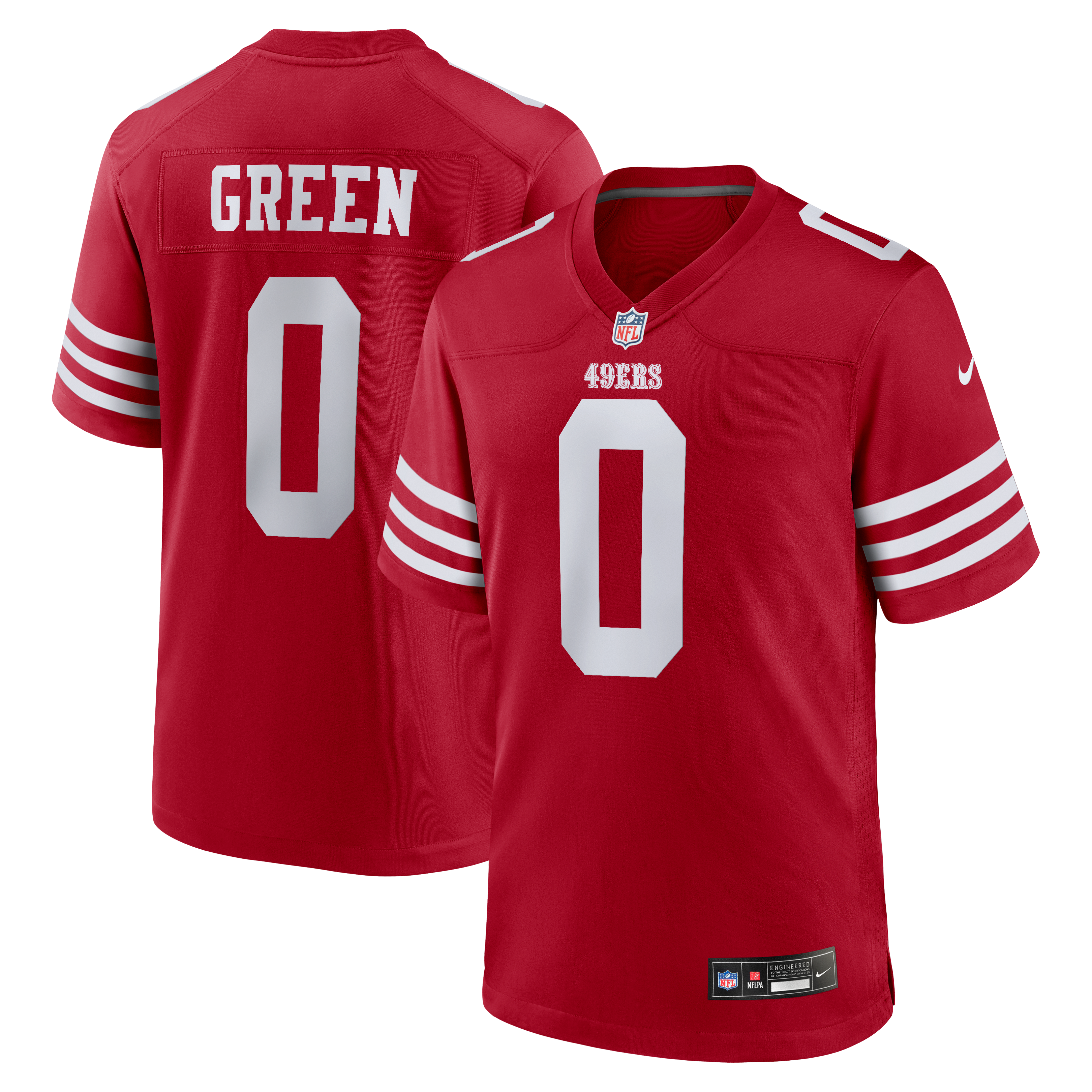 Renardo Green San Francisco 49ers Game Jersey Green NFL Football Fan Wear