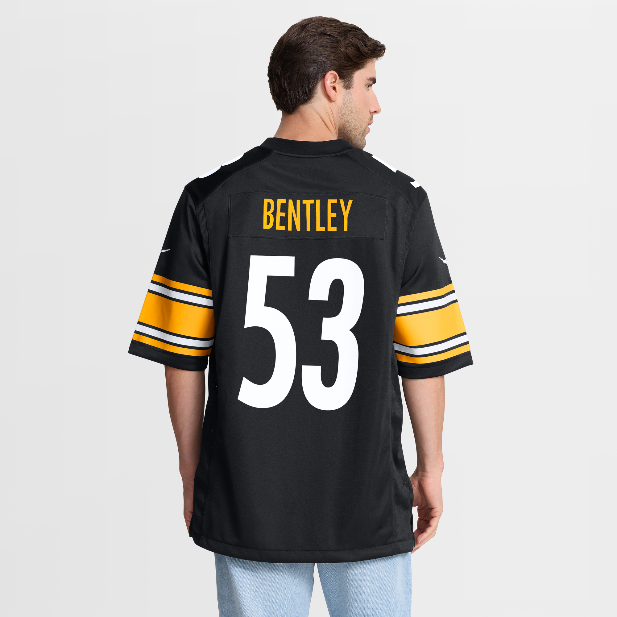 JaWhaun Bentley Pittsburgh Steelers Game Jersey Black NFL Football Fan Wear