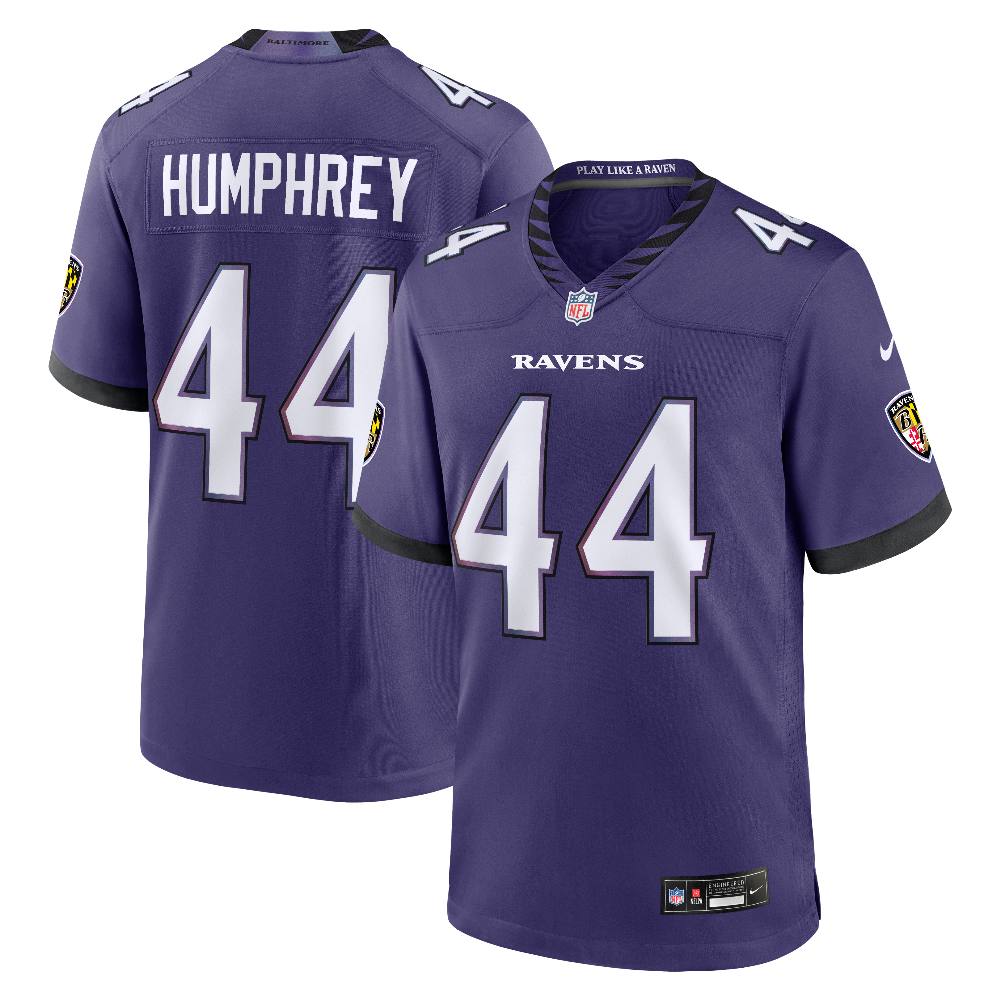 Marlon Humphrey Baltimore Ravens Game Jersey Purple NFL Football Fan Wear