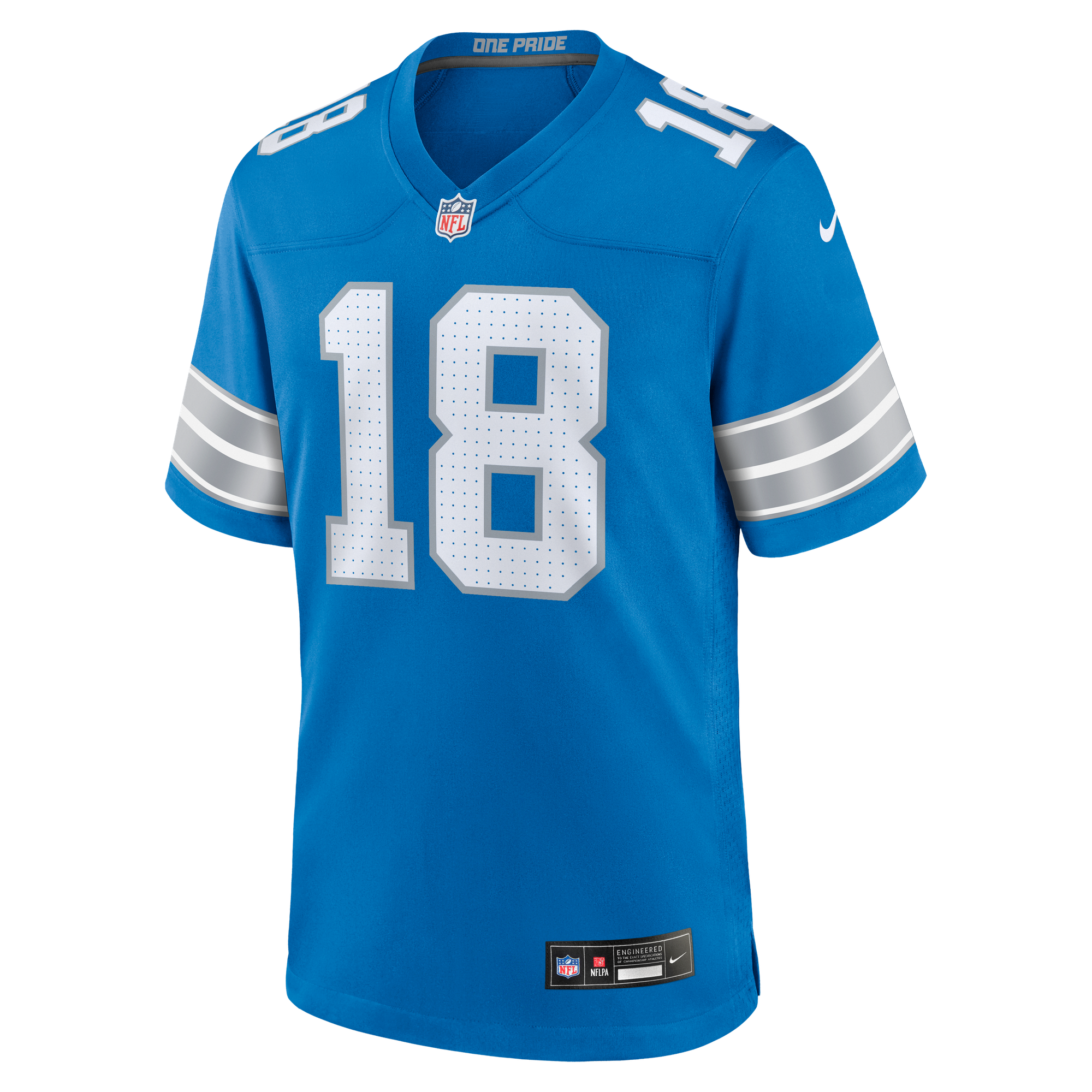 Isaac TeSlaa Detroit Lions Player Jersey Blue NFL Football Fan Wear Isaac TeSlaa