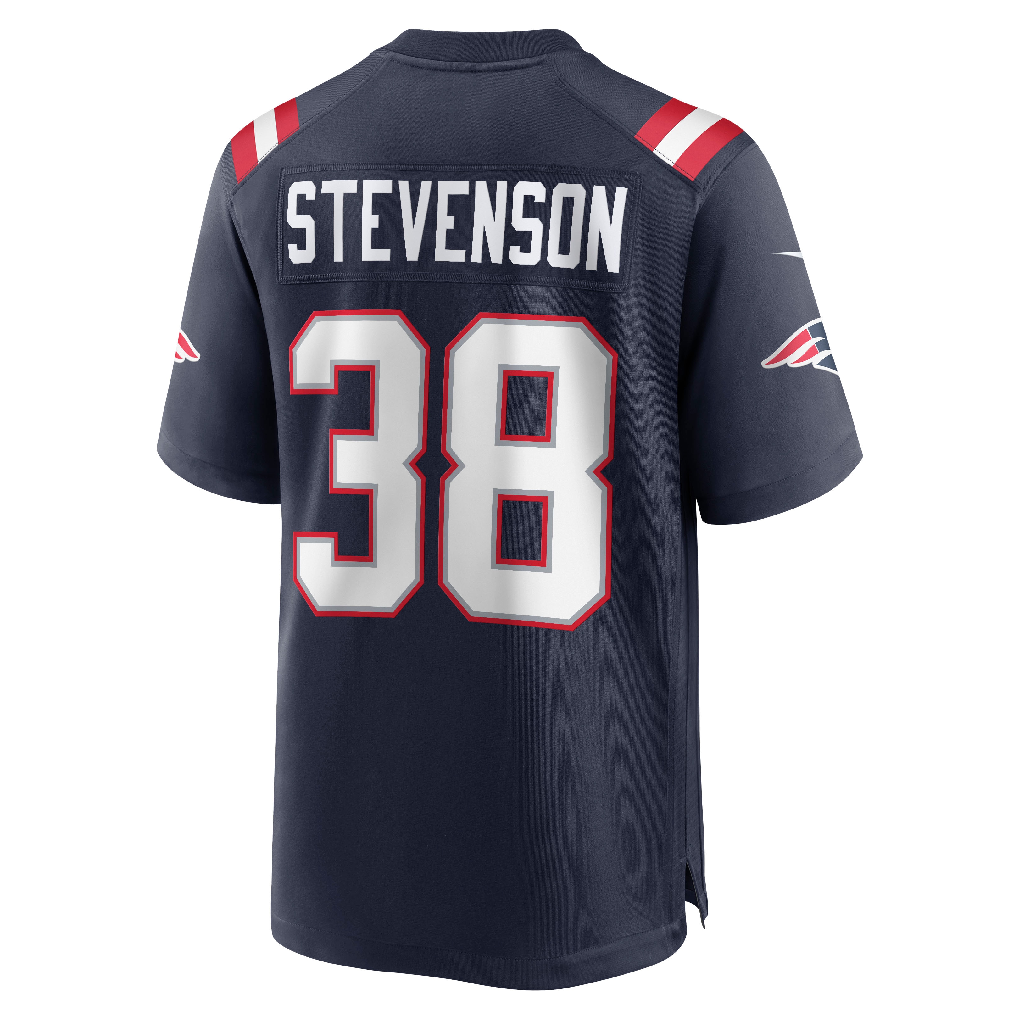 Rhamondre Stevenson New England Patriots Game Jersey Navy NFL Football Fan Wear