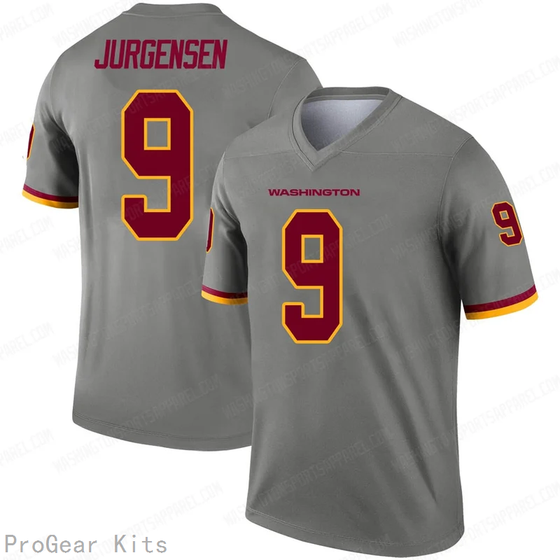 Sonny Jurgensen Inverted Washington Commanders Legend Jersey No.9 Gray NFL Football Fan Wear