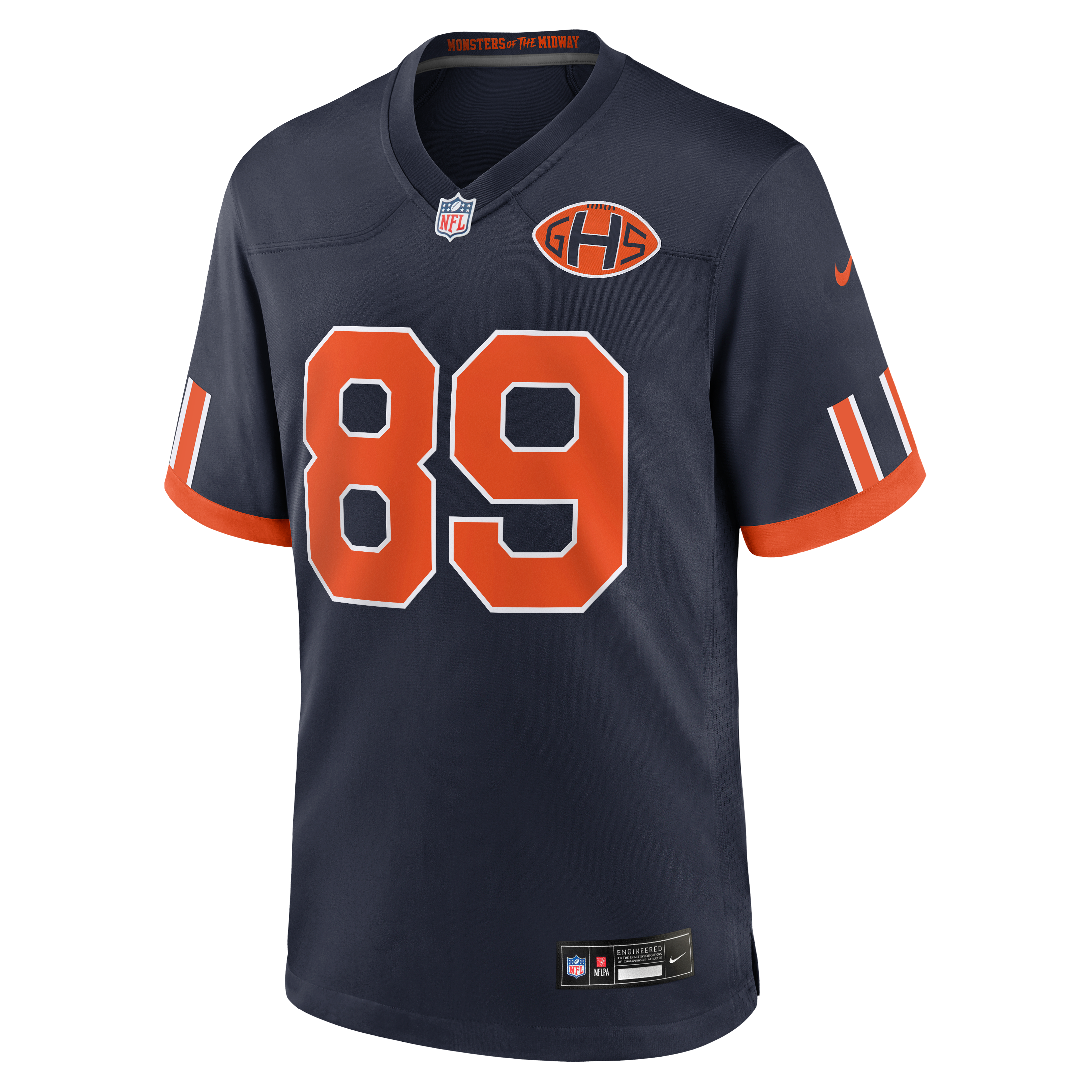 Mike Ditka Chicago Bears Game Jersey Navy NFL Football Fan Wear Mike Ditka