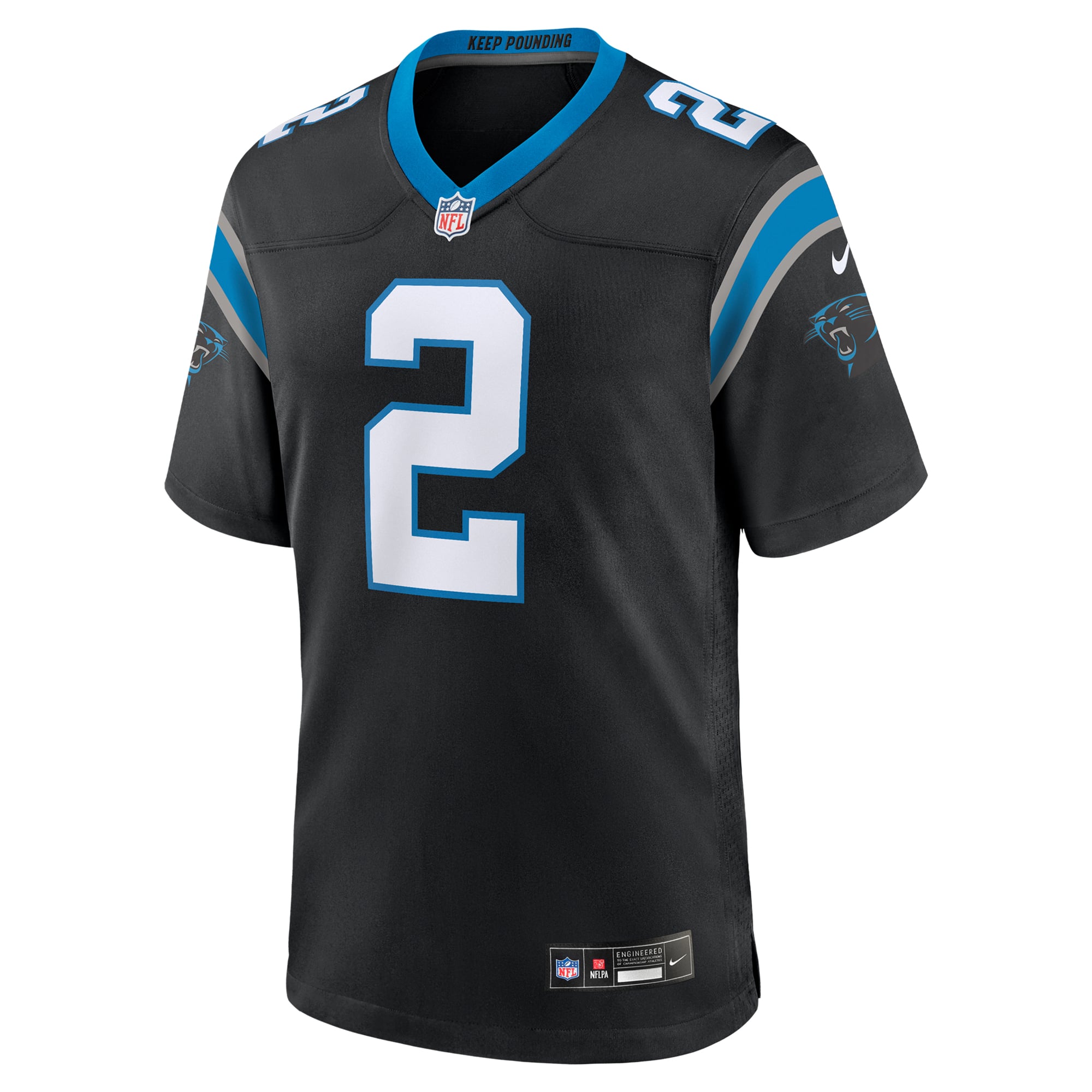 Mike Jackson Carolina Panthers Game Jersey Black NFL Football Fan Wear Mike Jackson