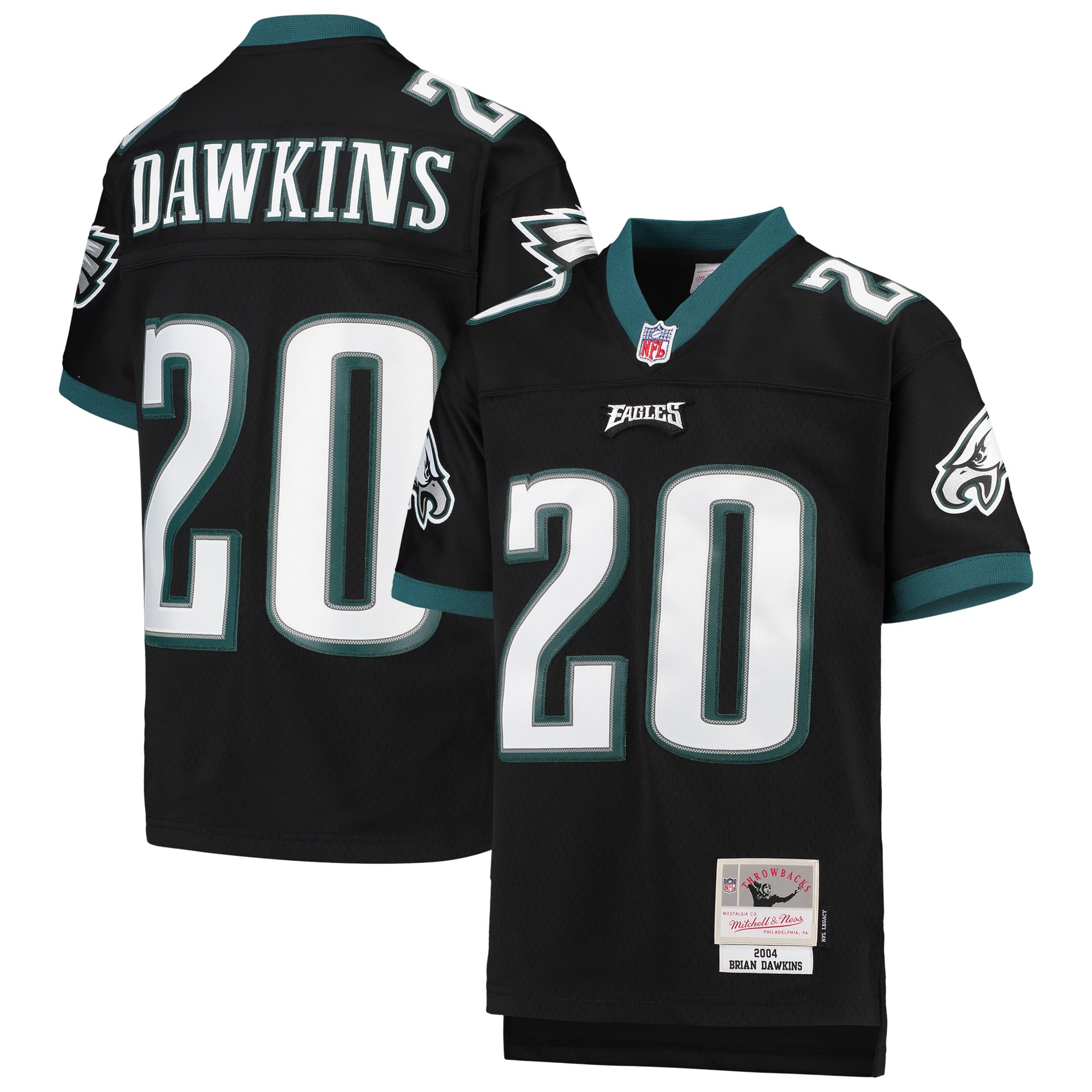 Retired Brian Dawkins Philadelphia Eagles Player Jersey Black NFL Football Fan Wear Retired Brian Dawkins
