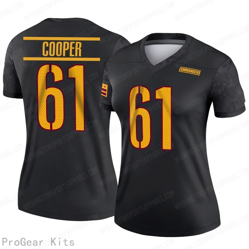 Tyler Cooper Washington Commanders Alternate Jersey No.61 Black NFL Football Fan Wear