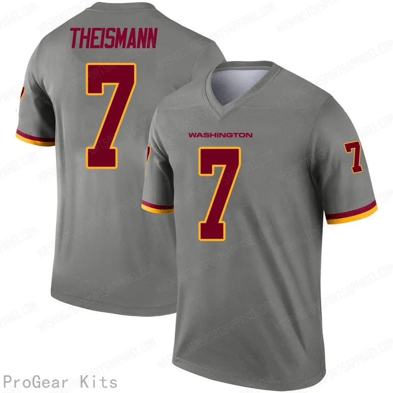 Joe Theismann Inverted Washington Commanders Legend Jersey No.7 Gray NFL Football Fan Wear