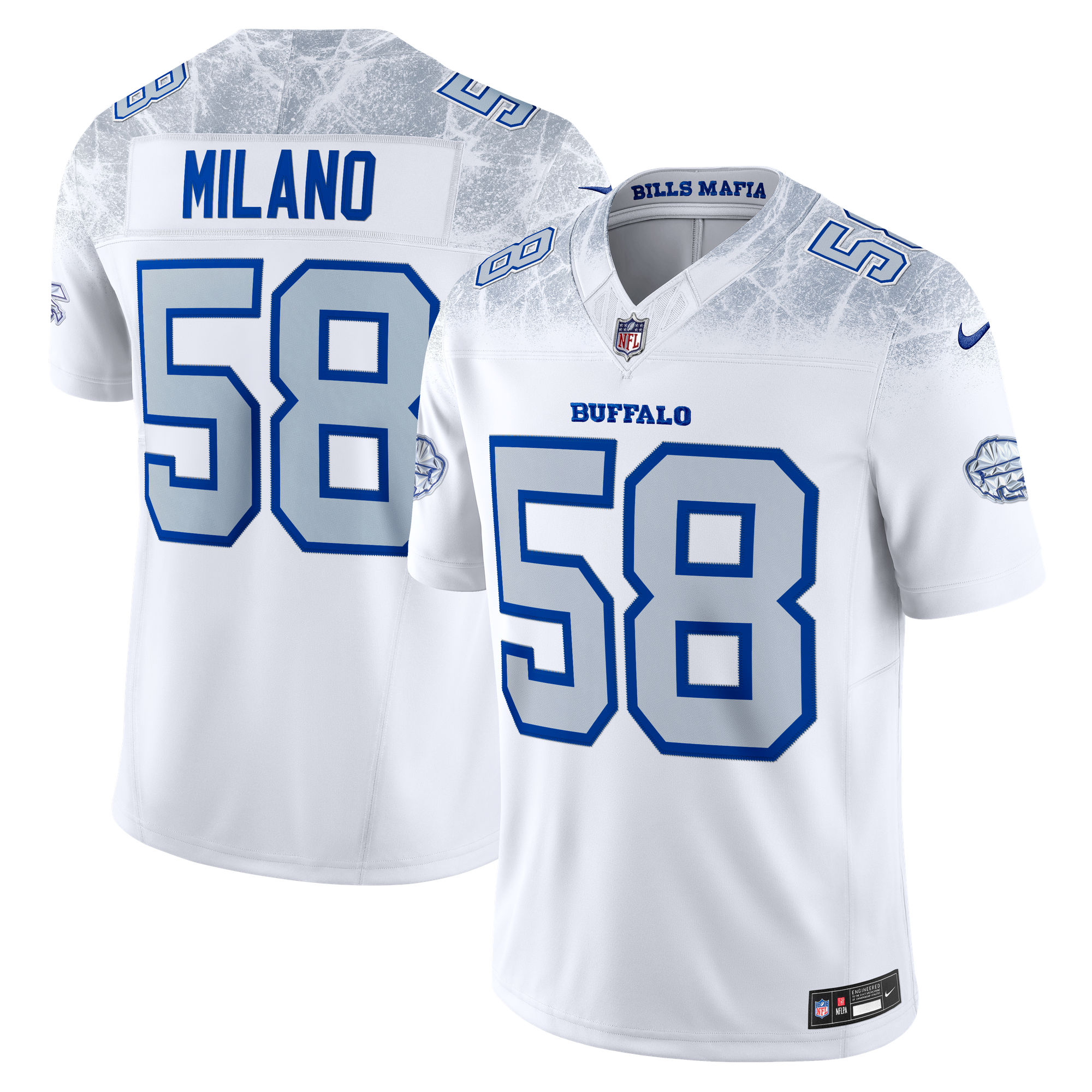 Matt Milano Buffalo Bills Limited Jersey White NFL Football Fan Wear