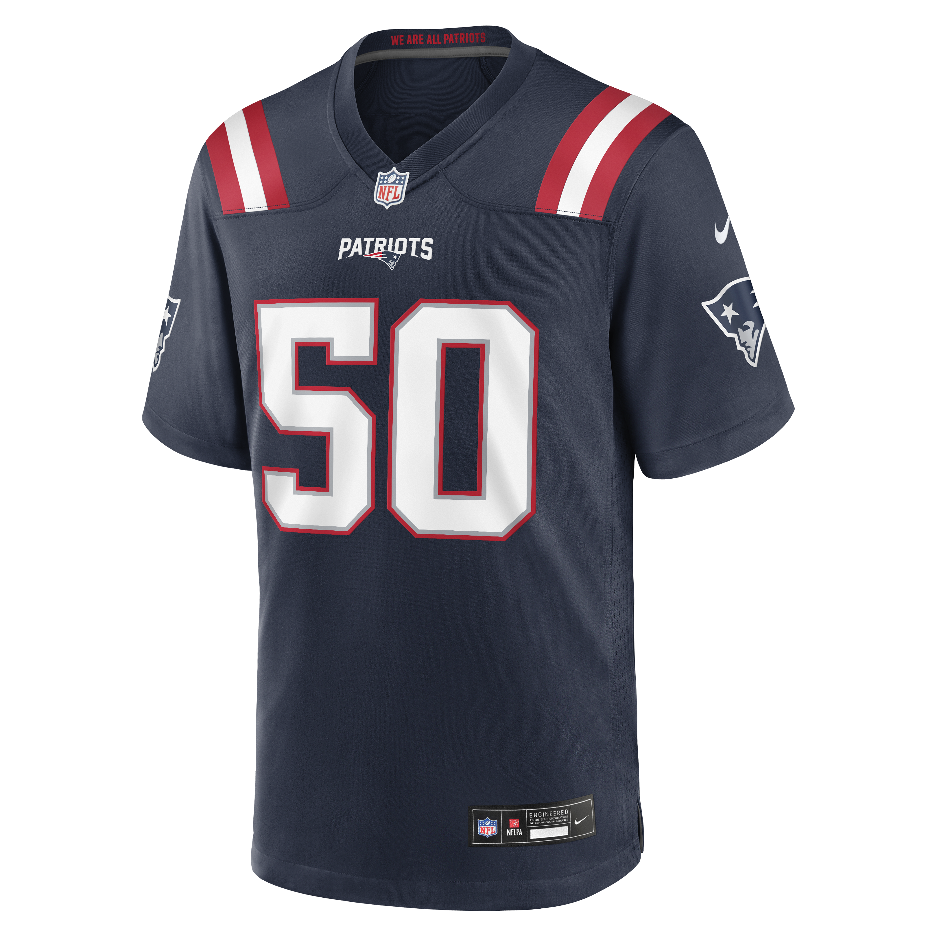Mike Vrabel Retired New England Patriots Player Jersey Navy NFL Football Fan Wear