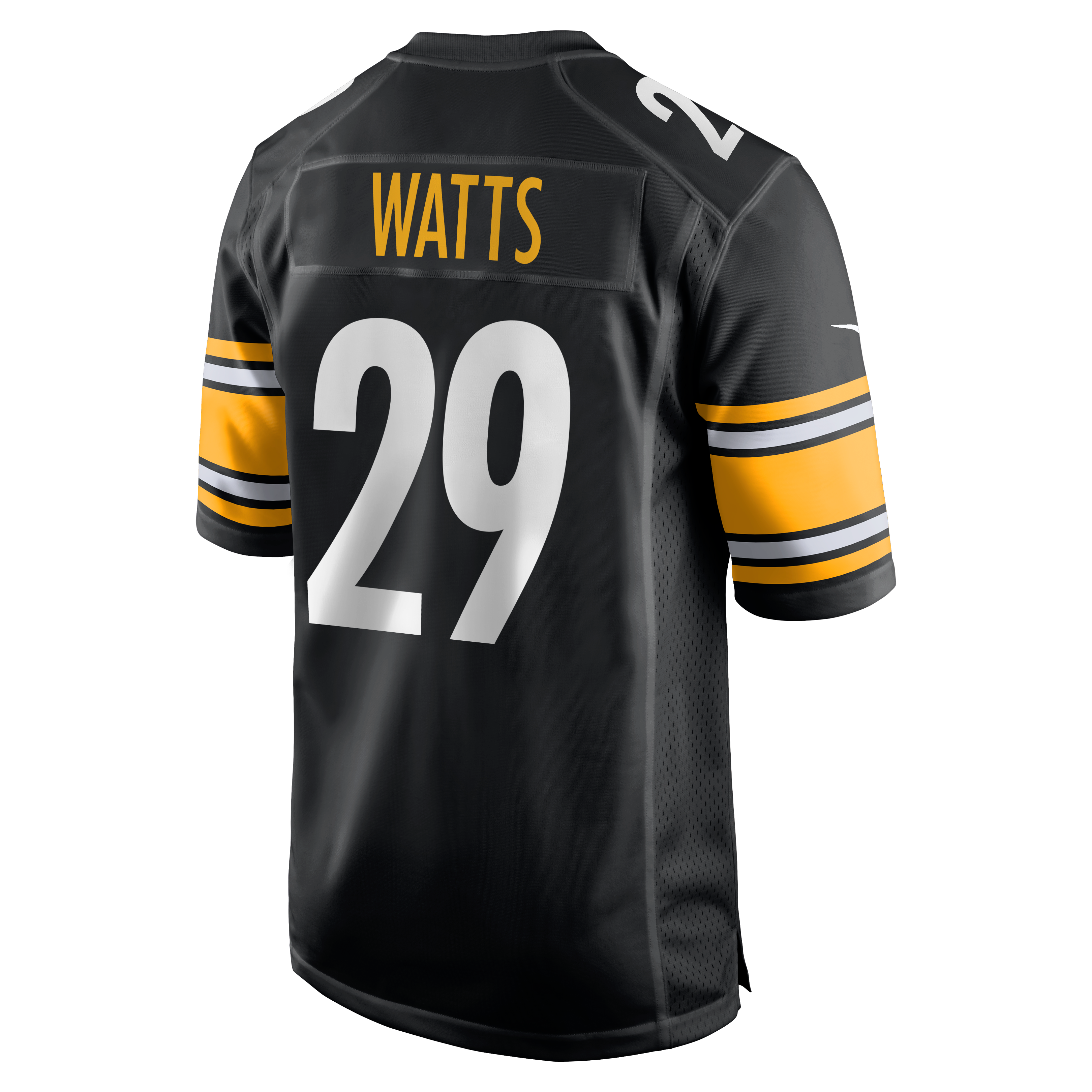 Ryan Watts Pittsburgh Steelers Game Jersey Black NFL Football Fan Wear Ryan Watts
