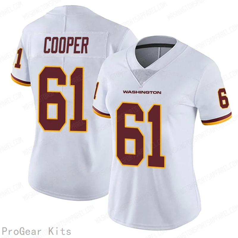 Tyler Cooper Washington Commanders Jersey No.61 White NFL Football Fan Wear Tyler Cooper