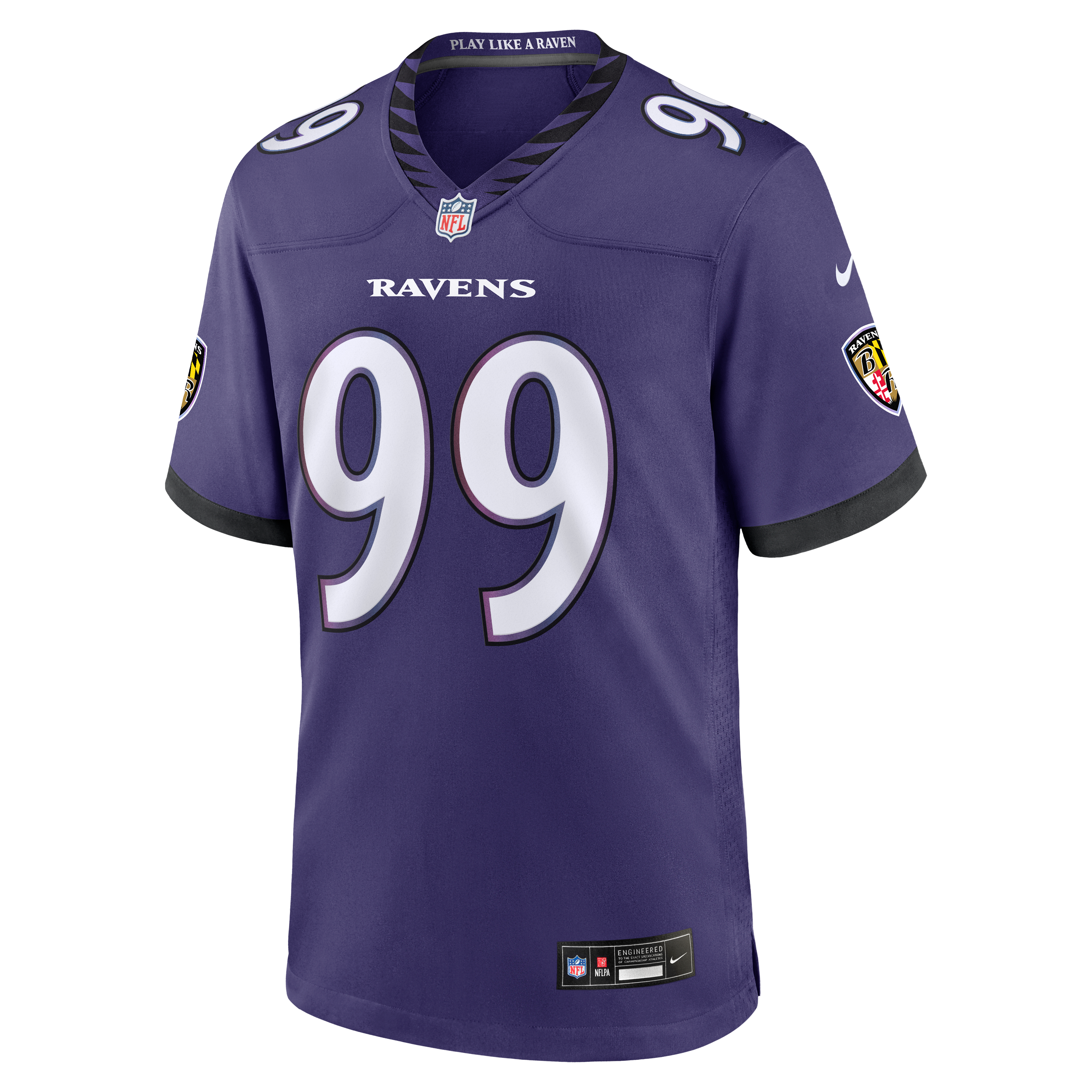 Rayshaun Benny Baltimore Ravens Game Jersey Purple NFL Football Fan Wear