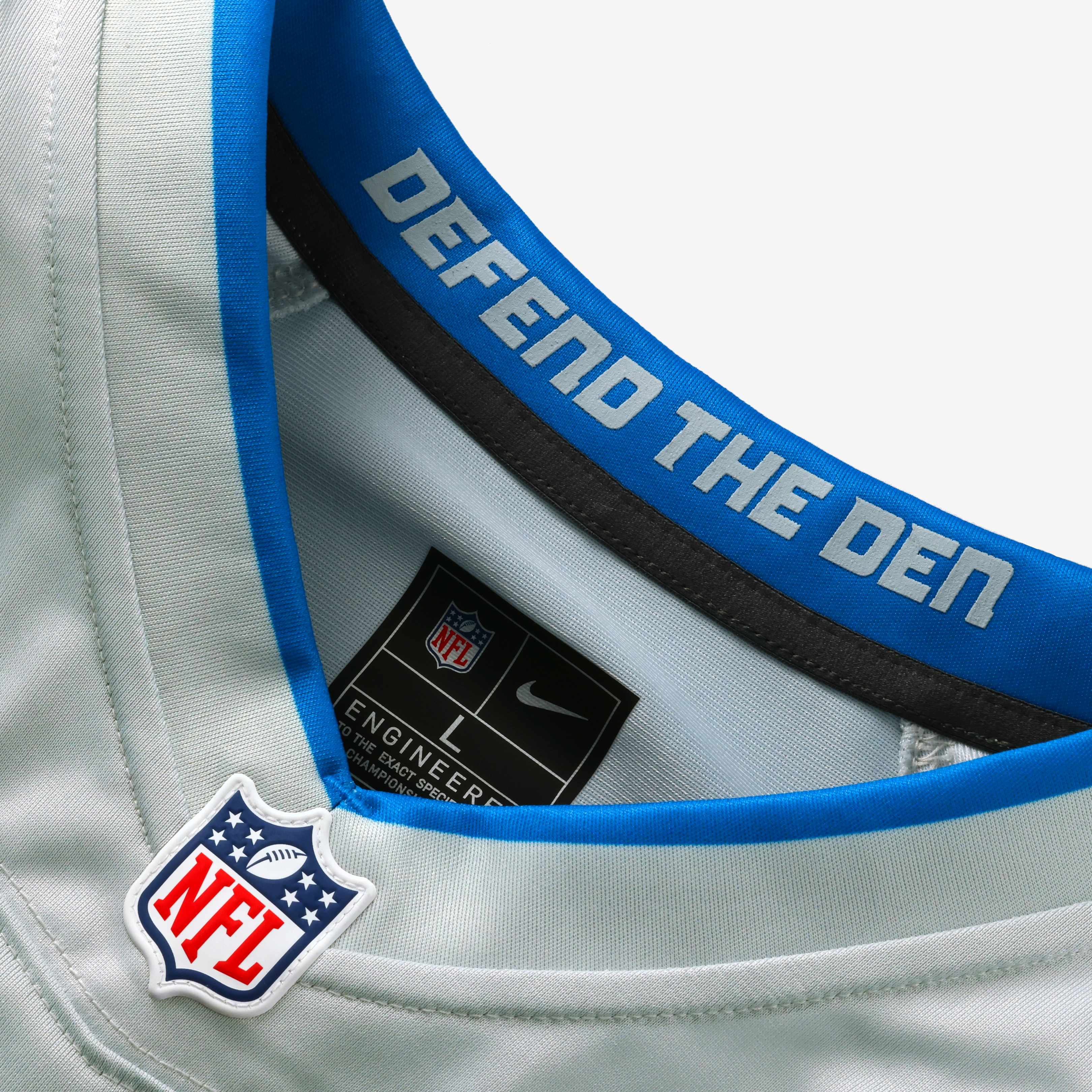 Sam LaPorta Detroit Lions Game Jersey Silver NFL Football Fan Wear Sam LaPorta