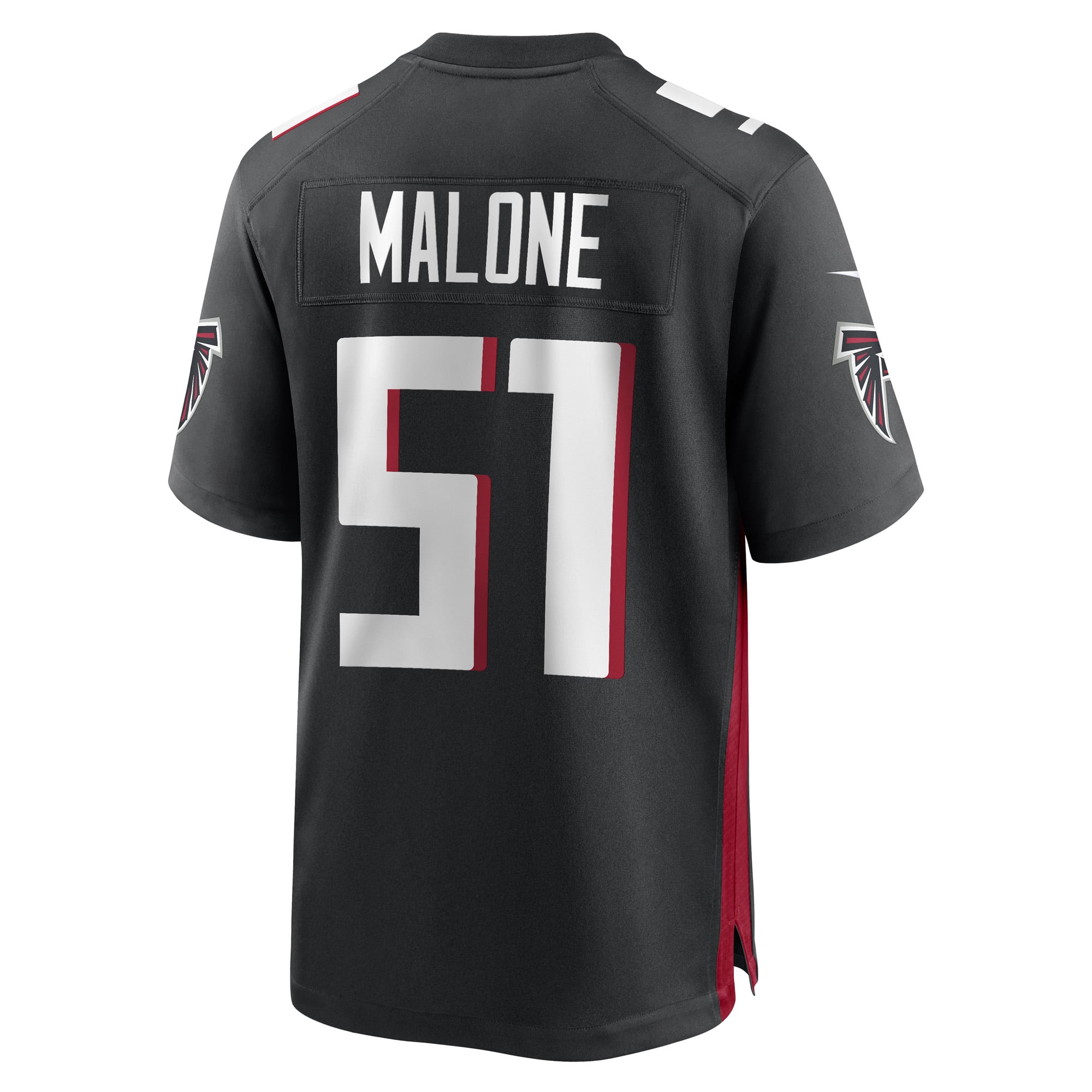 DeAngelo Malone Atlanta Falcons Player Jersey Black NFL Football Fan Wear DeAngelo Malone
