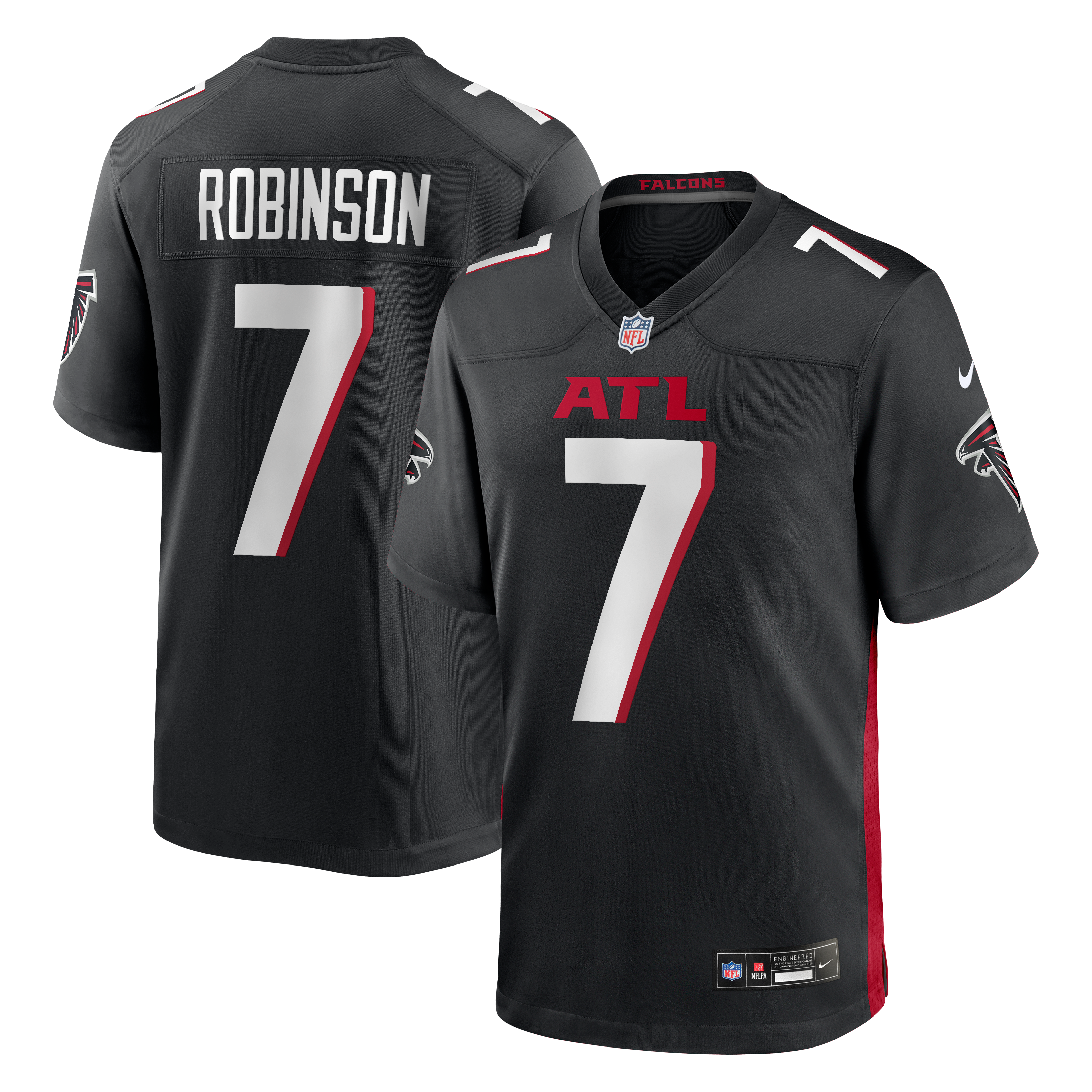 Bijan Robinson Atlanta Falcons Game Jersey Black NFL Football Fan Wear