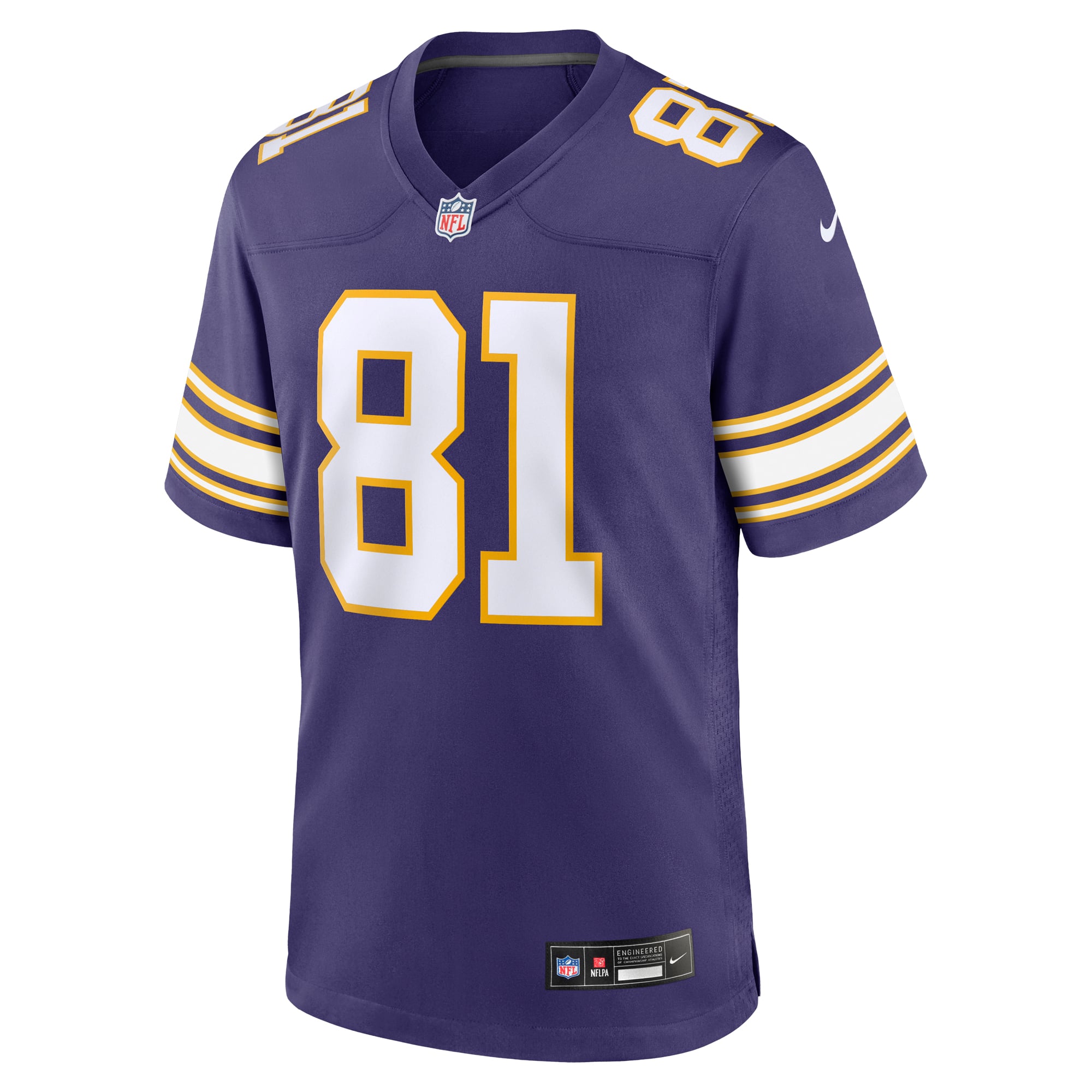 Retired Carl Eller Minnesota Vikings Alternate Jersey Purple NFL Football Fan Wear