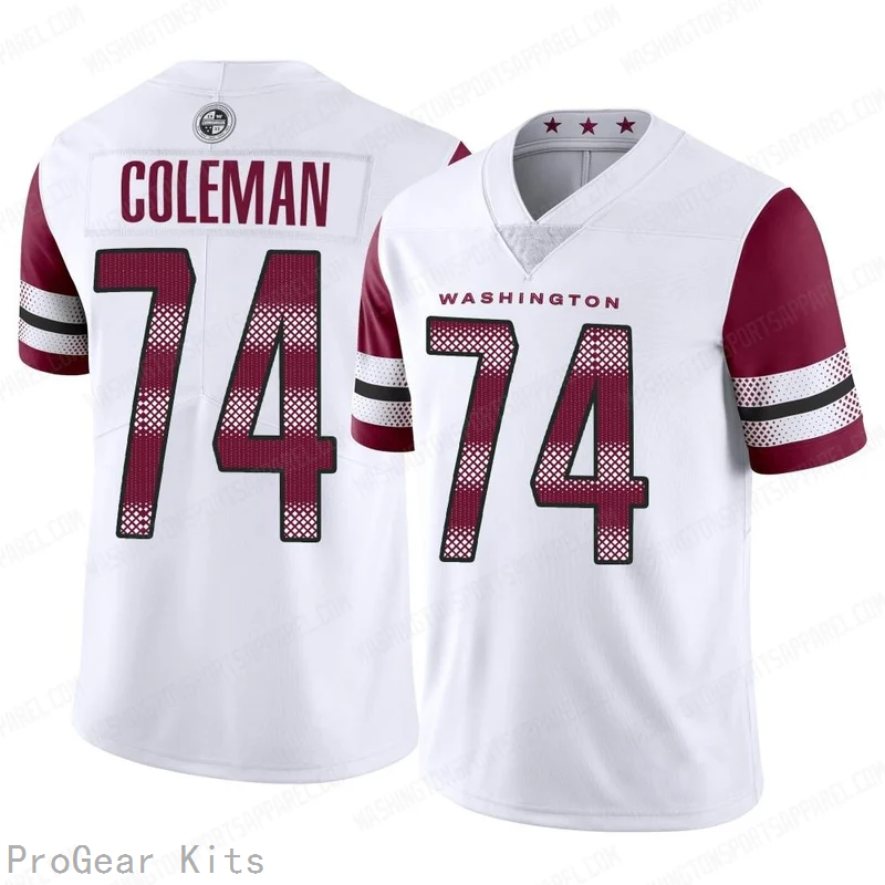 Brandon Coleman Washington Commanders Jersey No.74 White NFL Football Fan Wear