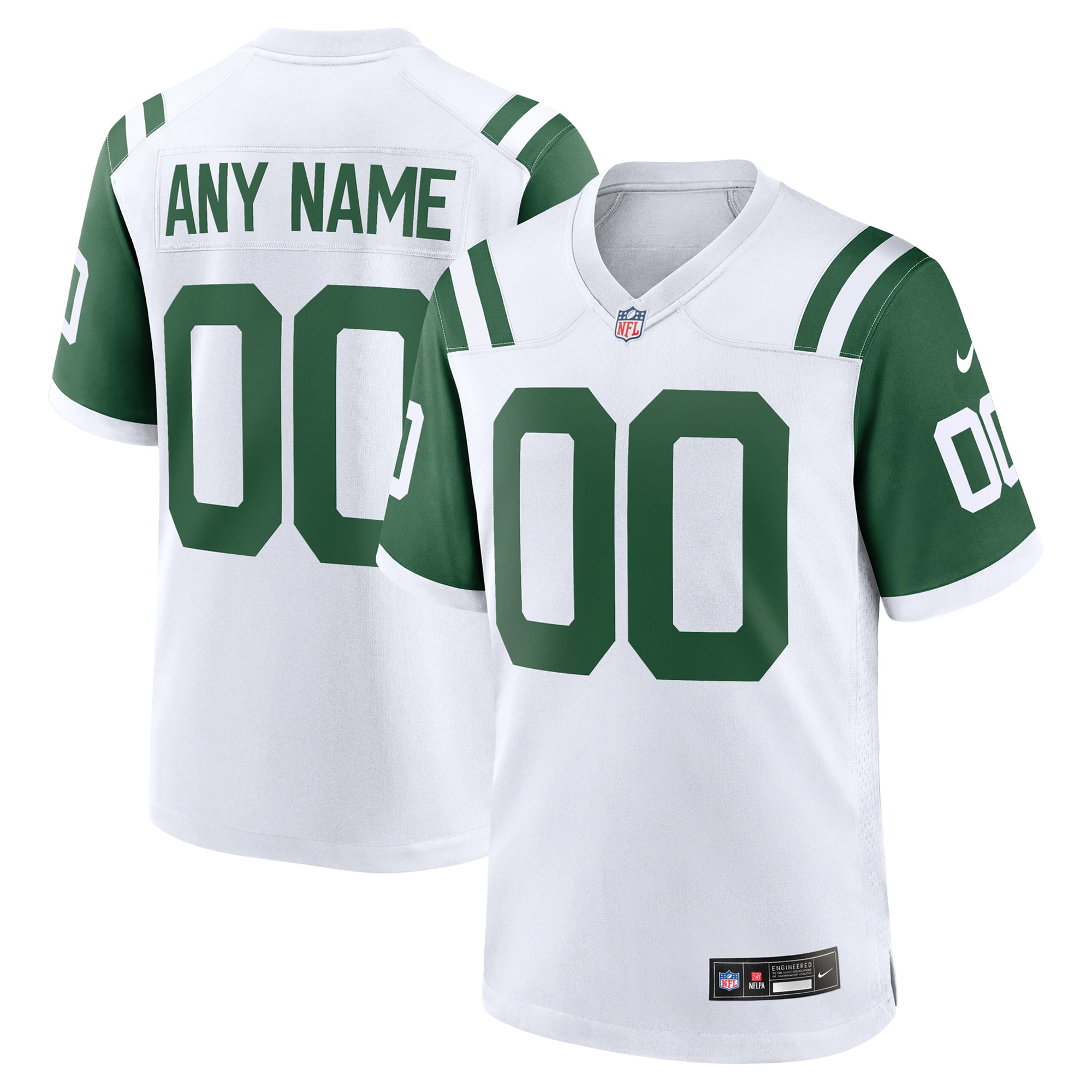 White New York Jets Custom Jersey White NFL Football Fan Wear Custom Number