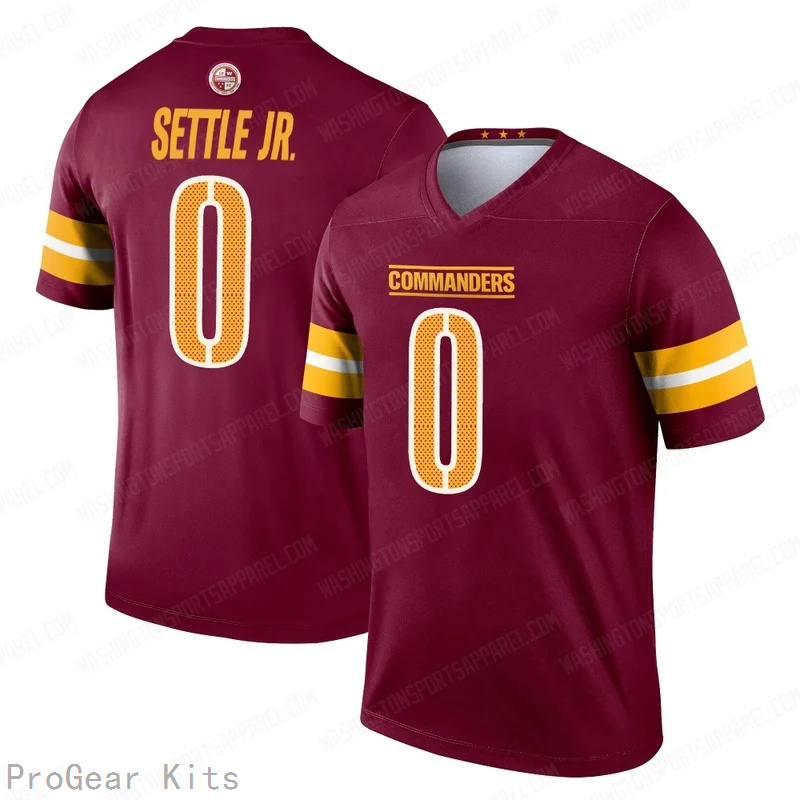 Tim Settle Jr Washington Commanders Legend Jersey No.0 Burgundy NFL Football Fan Wear Tim Settle Jr