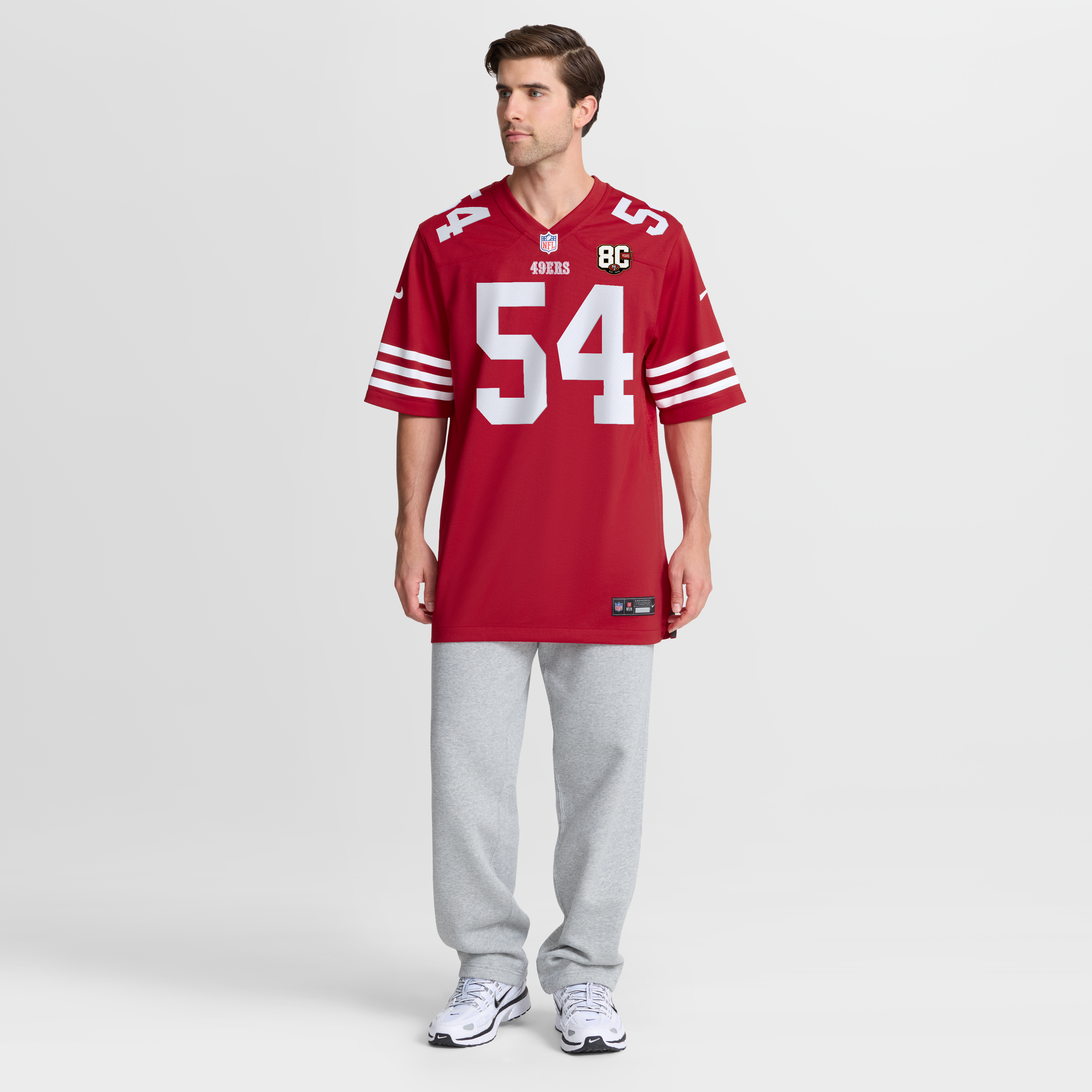 Fred Warner San Francisco 49ers Game Jersey Scarlet NFL Football Fan Wear