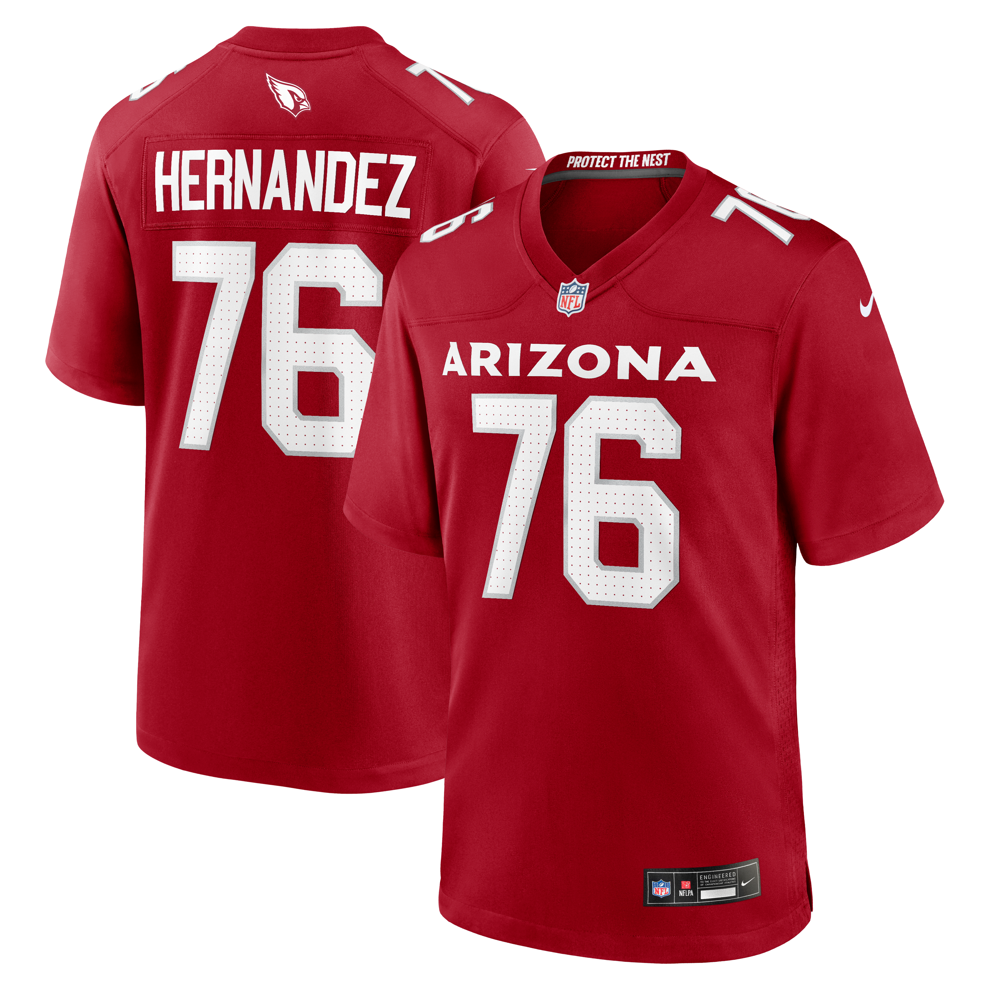 Will Hernandez Arizona Cardinals Game Jersey Cardinal NFL Football Fan Wear Will Hernandez