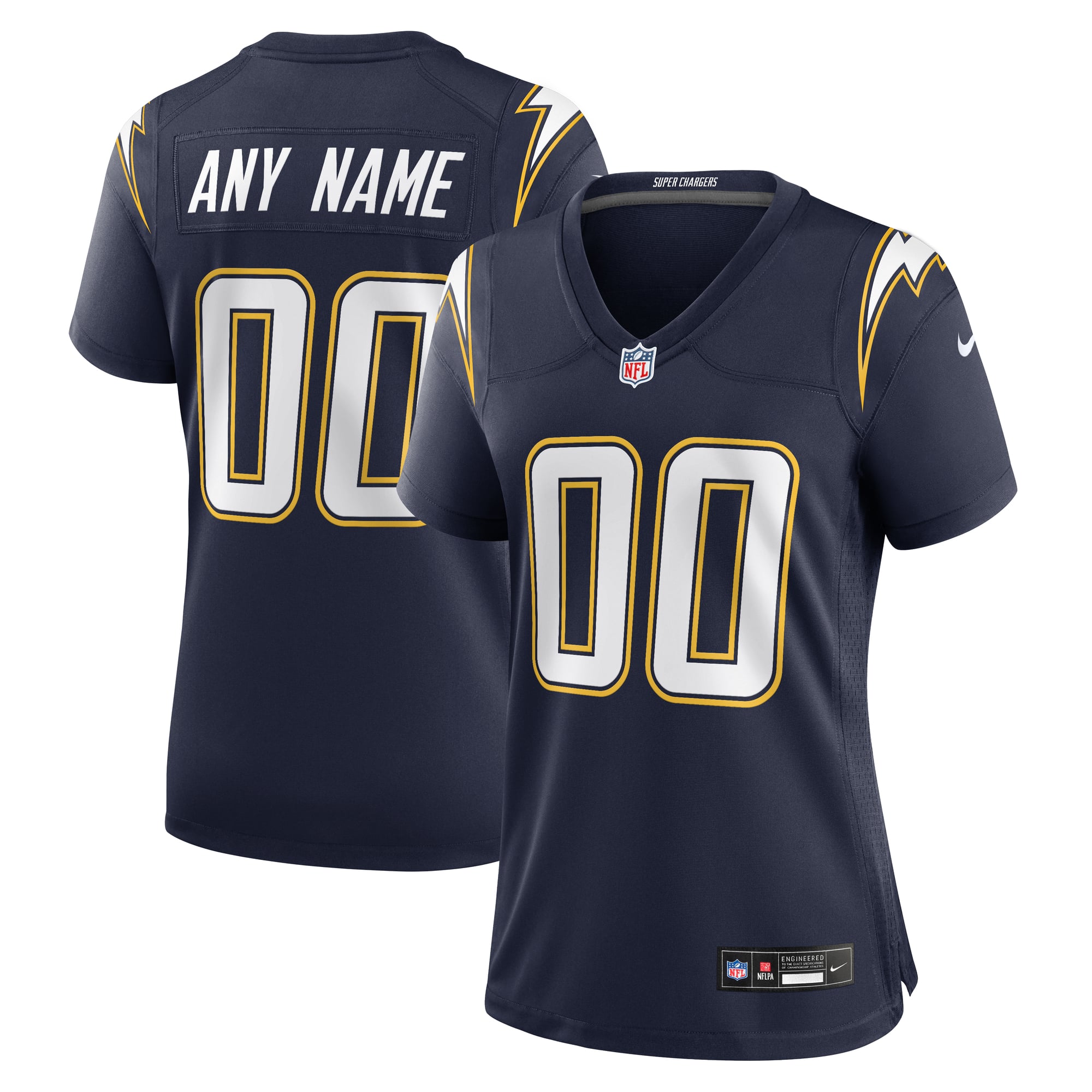 Los Angeles Chargers Alternate Jersey Navy NFL Football Fan Wear Custom Number