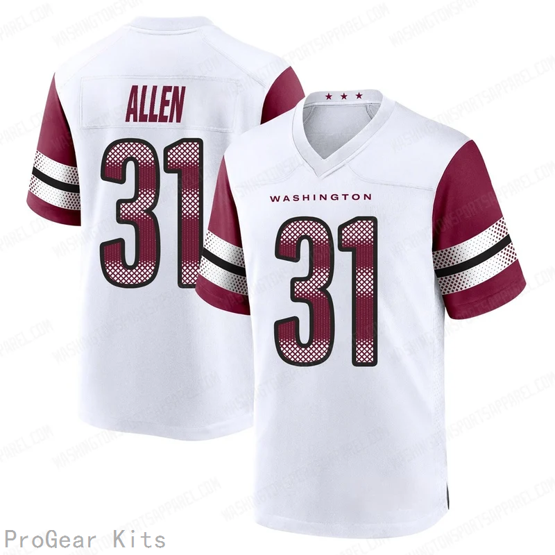 Kaytron Allen Washington Commanders Jersey No.31 White NFL Football Fan Wear