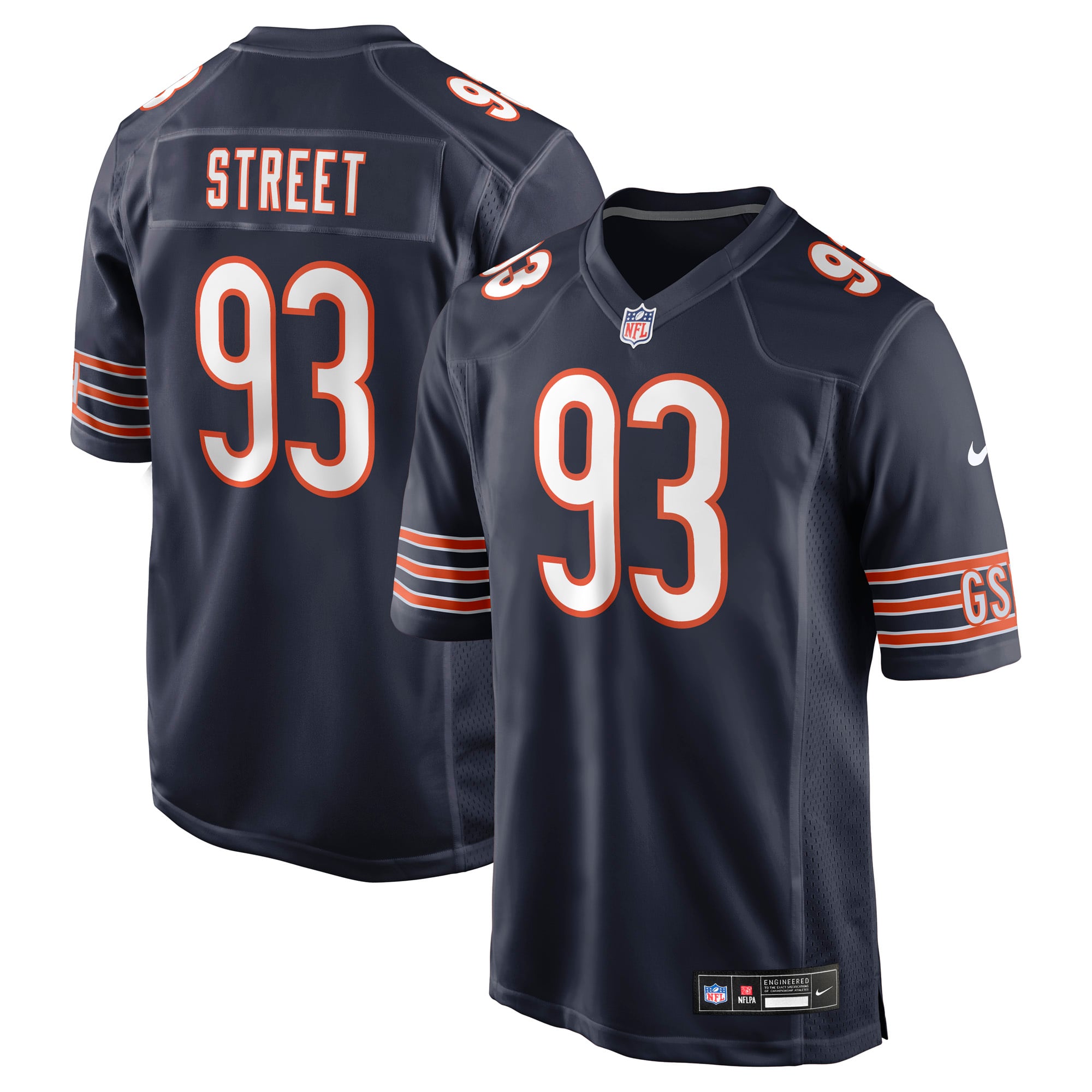 Kentavius Street Chicago Bears Game Jersey Navy NFL Football Fan Wear