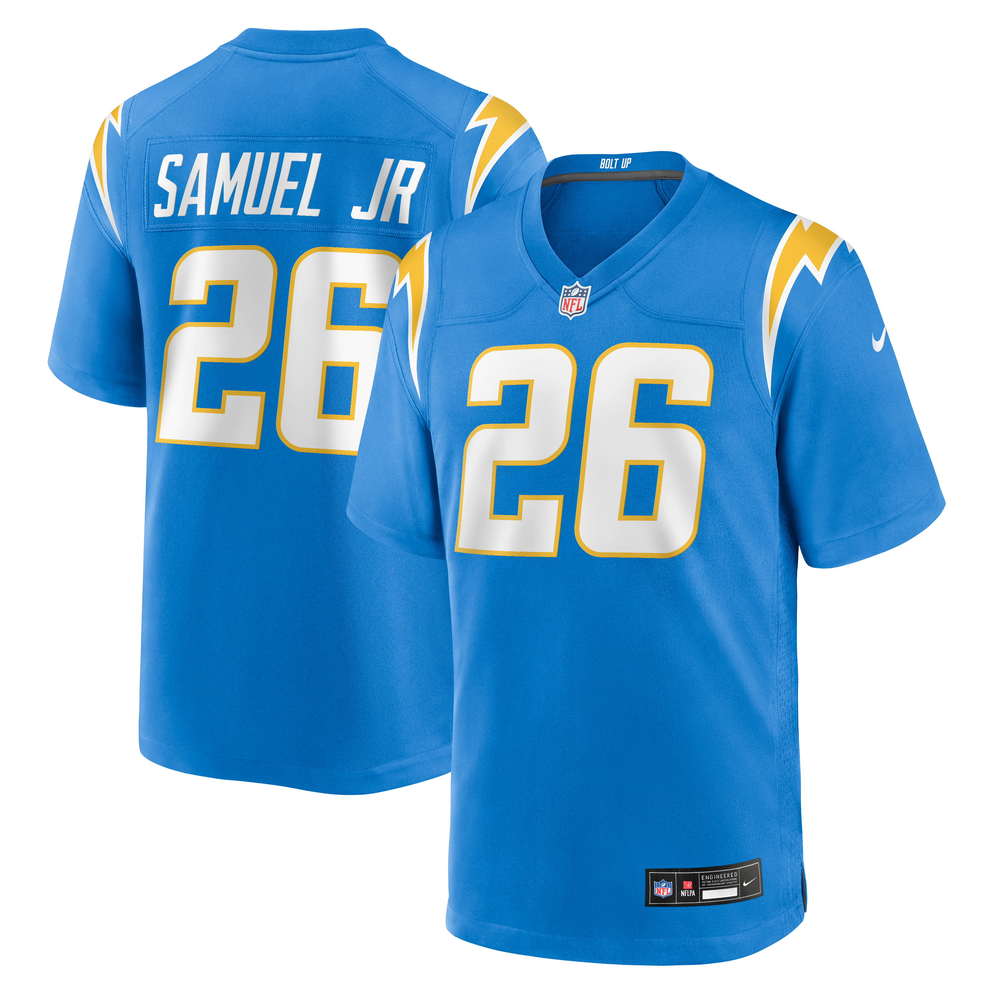 Asante Samuel Jr Los Angeles Chargers Player Jersey Powder Blue NFL Football Fan Wear