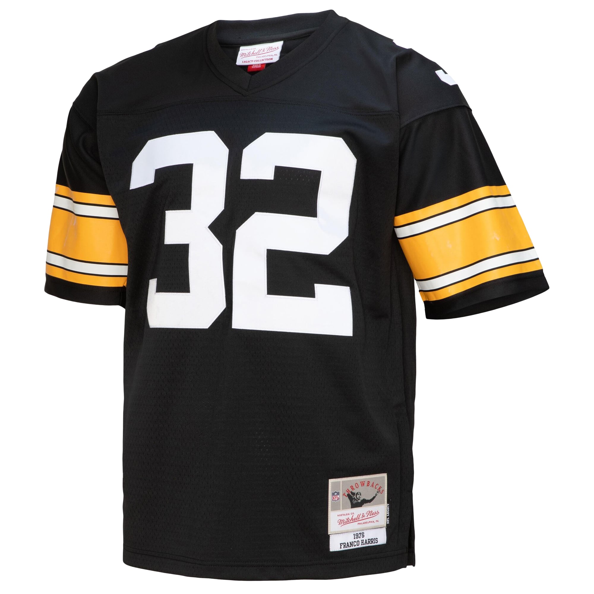 Franco Harris Mitchell Pittsburgh Steelers Replica Jersey Black NFL Football Fan Wear