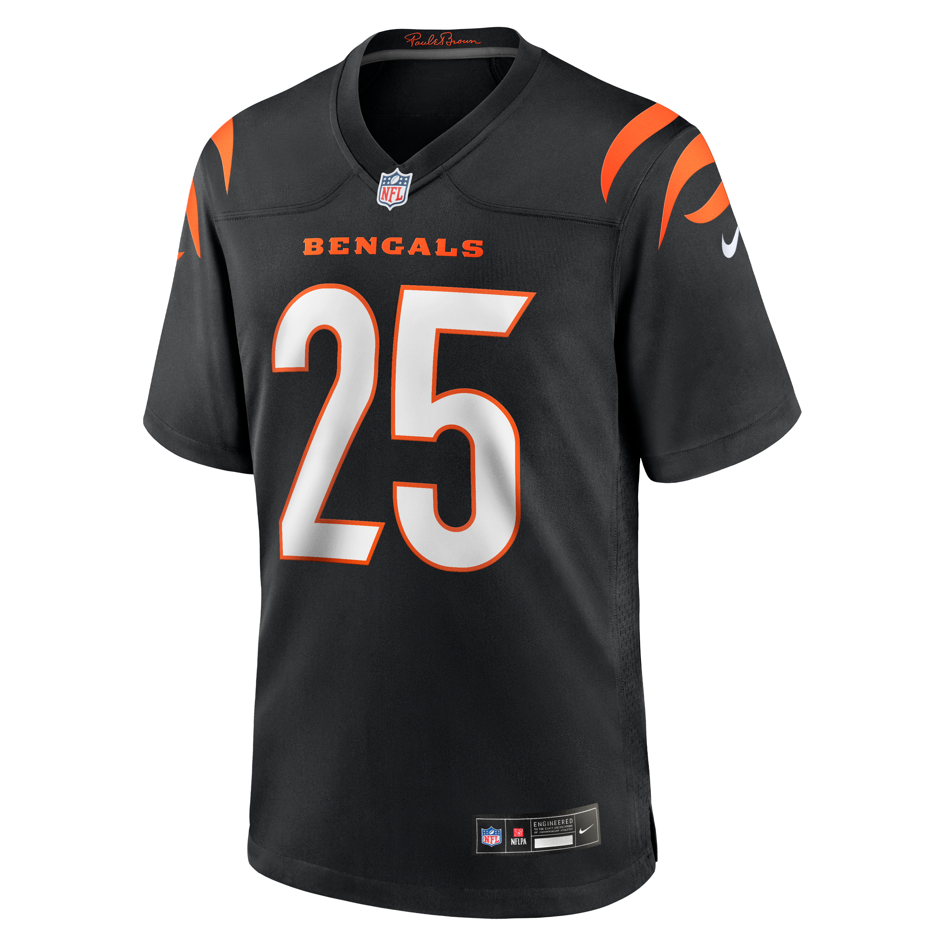 Tahj Brooks Cincinnati Bengals Game Jersey Black NFL Football Fan Wear Tahj Brooks