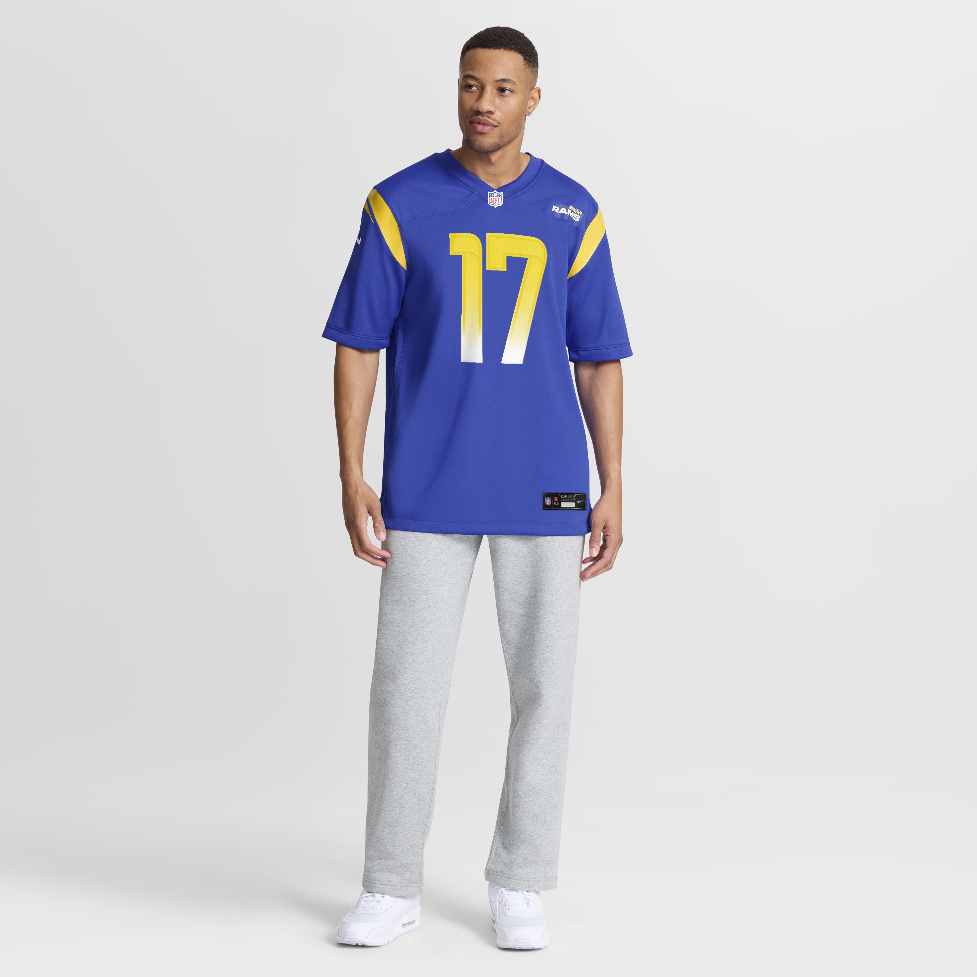 Davante Adams Los Angeles Rams Player Jersey No.17 Royal NFL Football Fan Wear Davante Adams