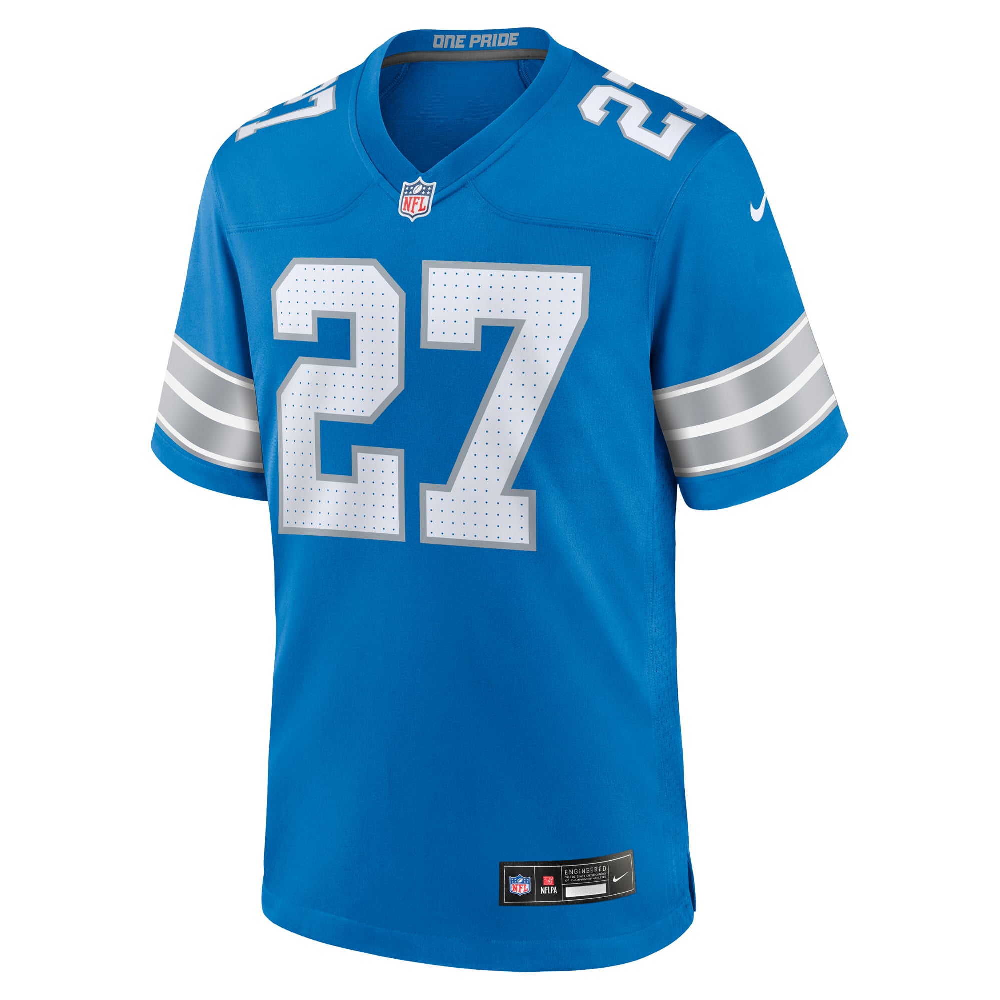 Arthur Maulet Detroit Lions Game Jersey Blue NFL Football Fan Wear