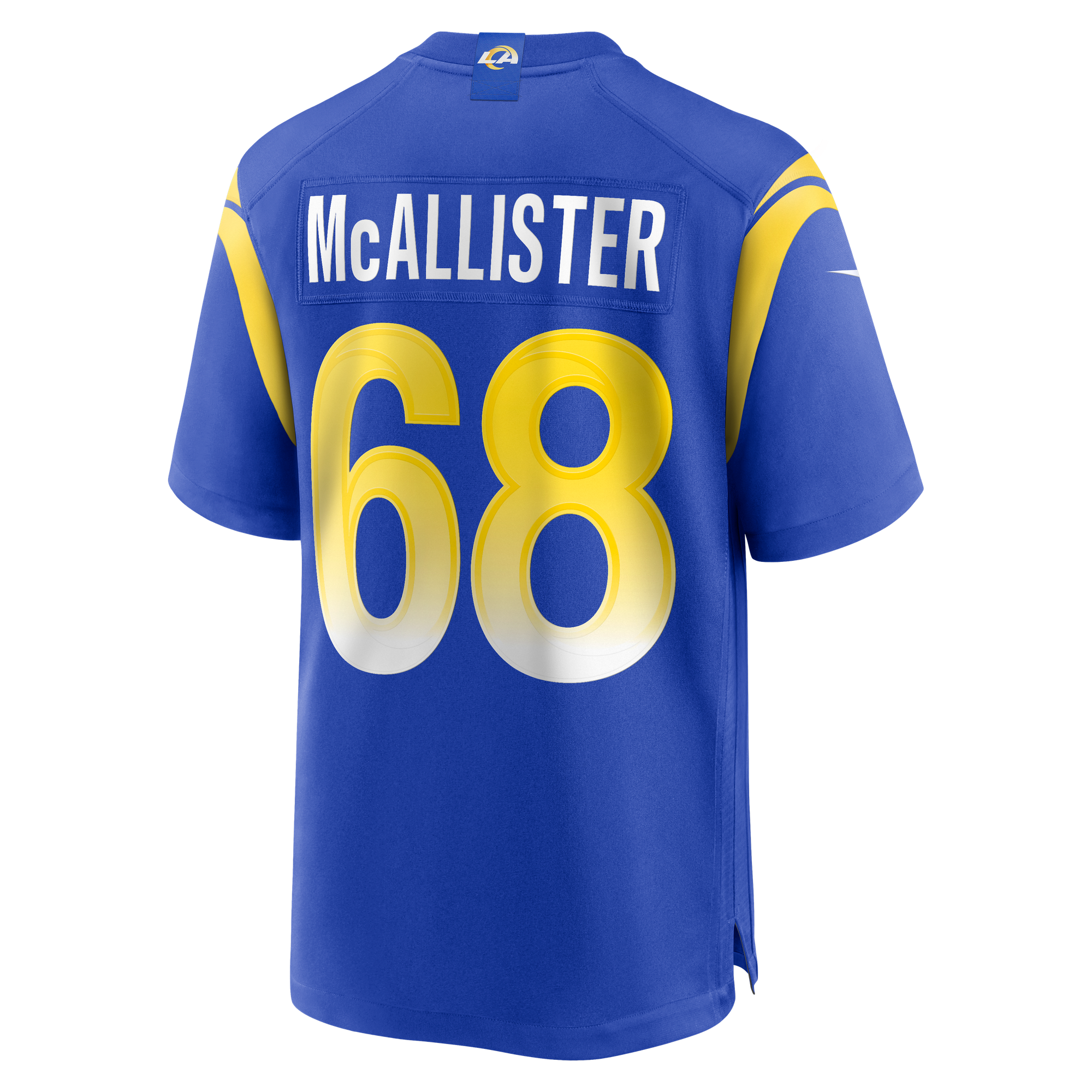 Mike McAllister Los Angeles Rams Game Jersey Royal NFL Football Fan Wear