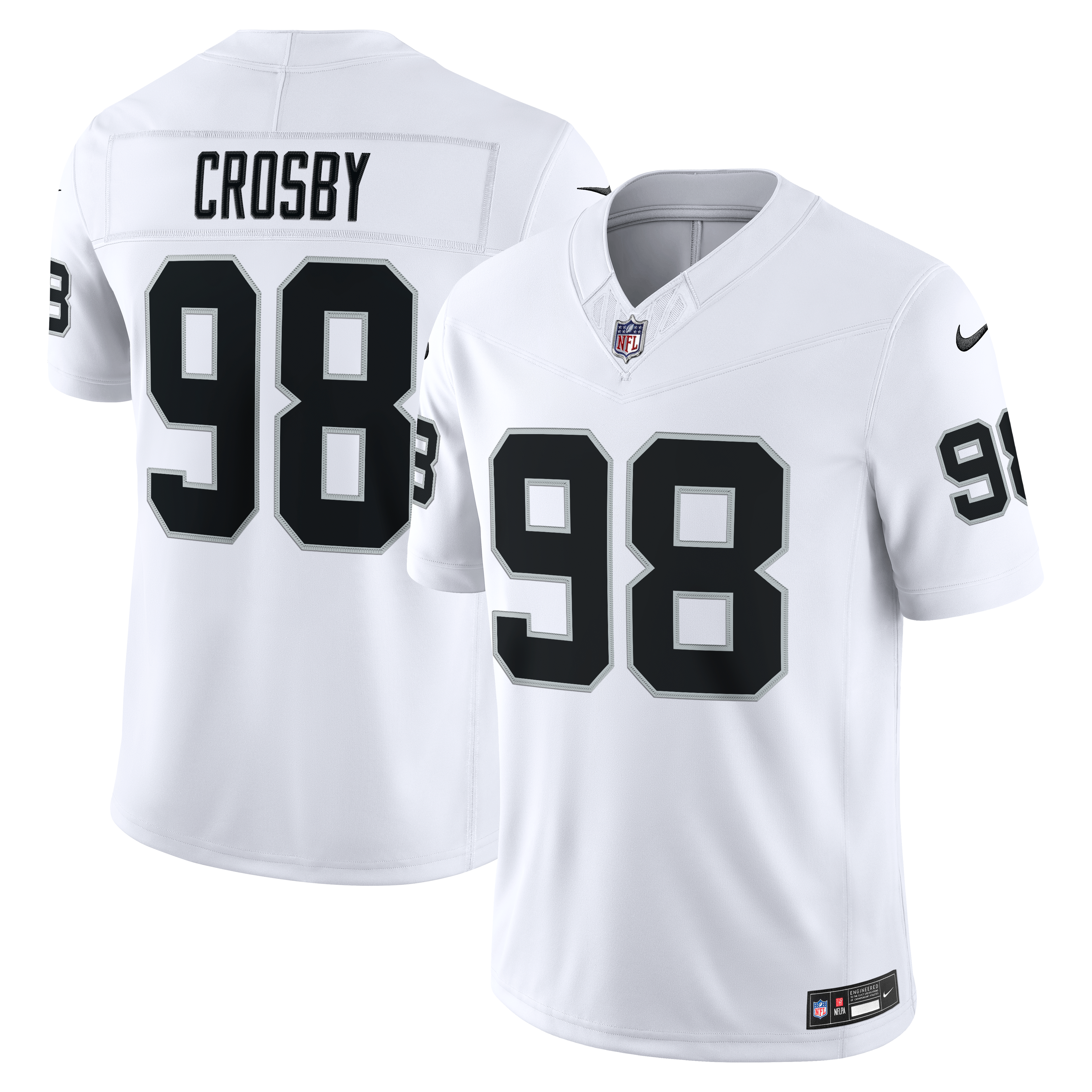 Maxx Crosby Las Vegas Raiders Limited Jersey No.98 White NFL Football Fan Wear Maxx Crosby