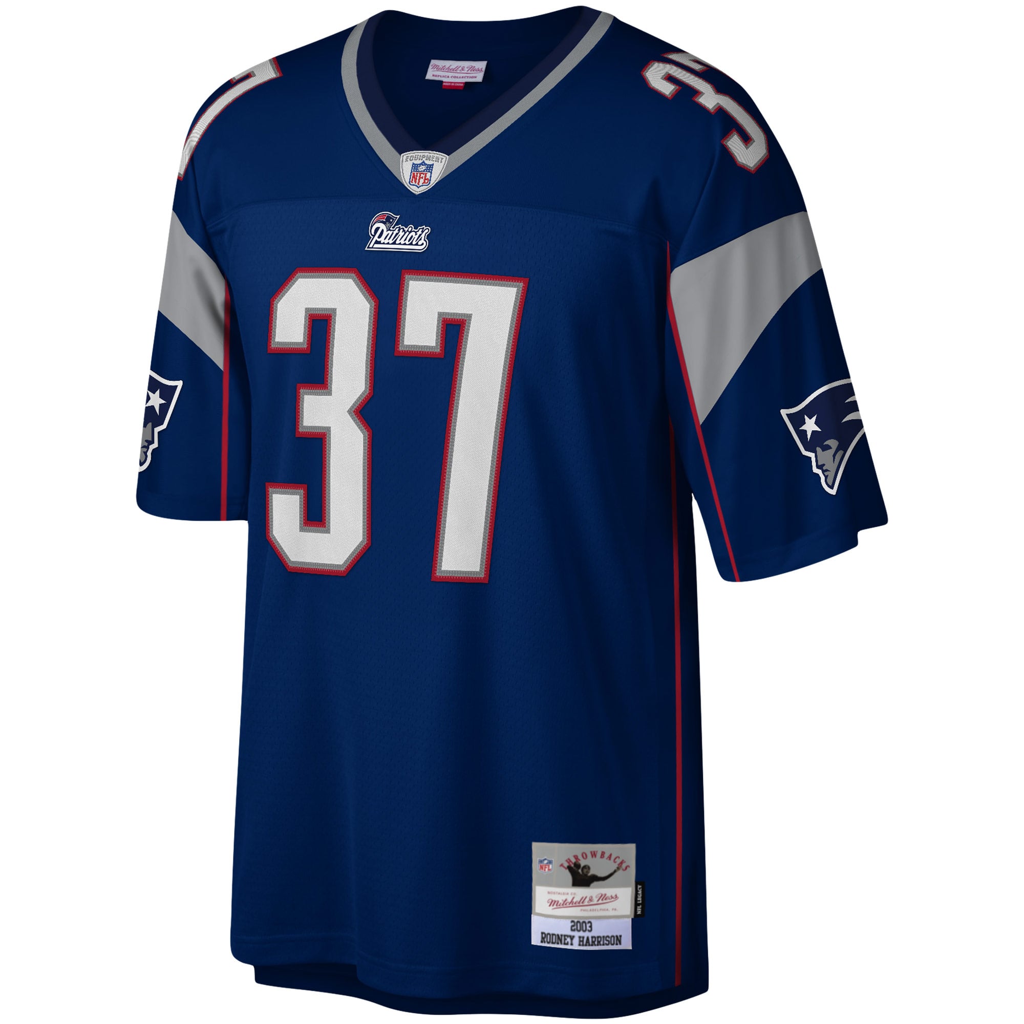 Rodney Harrison New England Patriots Replica Jersey Navy NFL Football Fan Wear