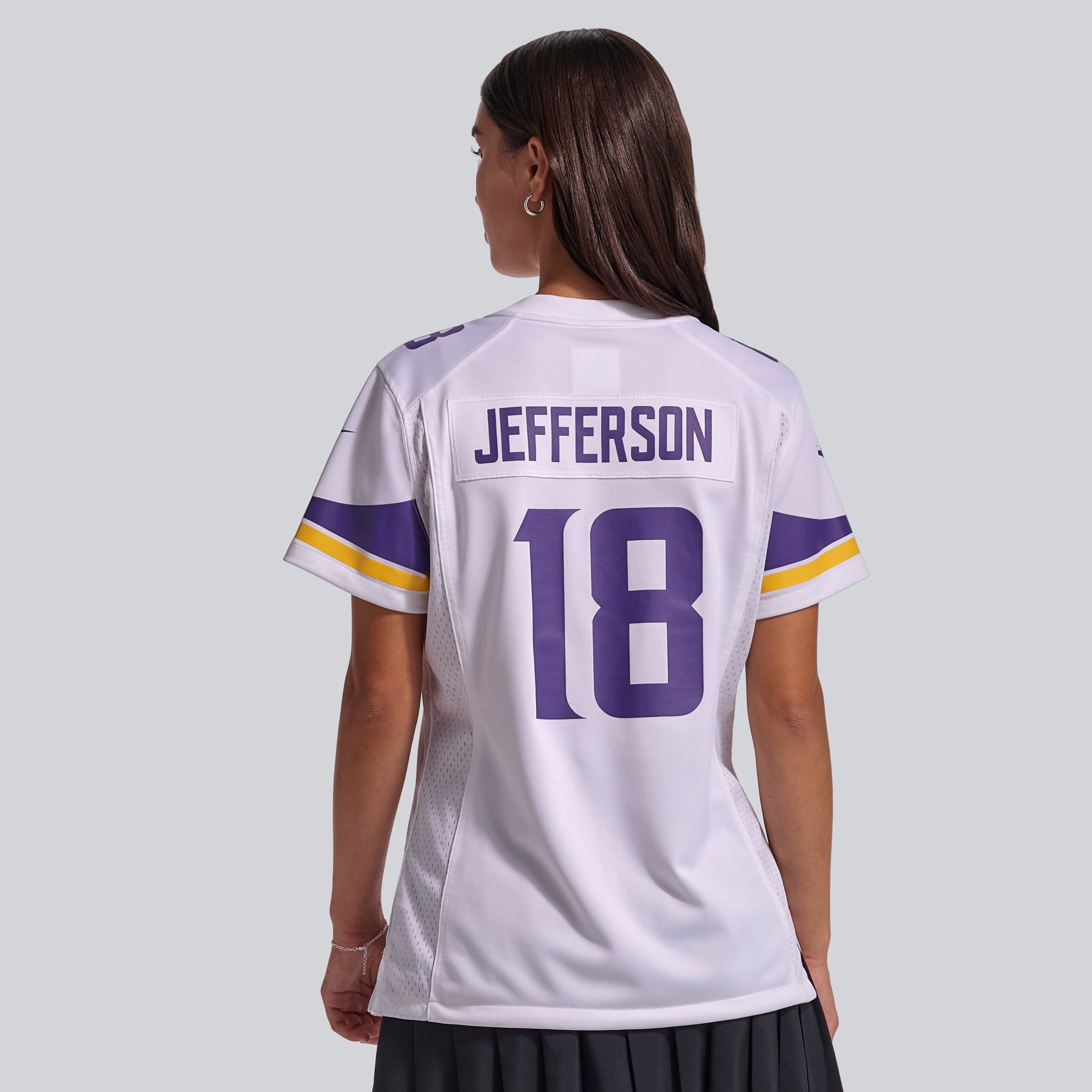Justin Jefferson Minnesota Vikings Player Jersey White NFL Football Fan Wear Justin Jefferson