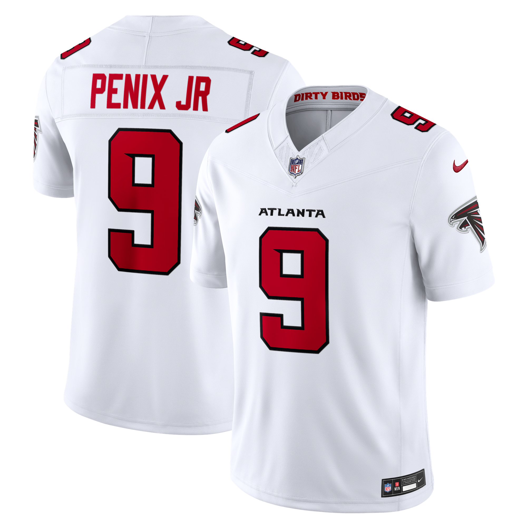 Michael Penix Jr Atlanta Falcons Game Jersey White NFL Football Fan Wear