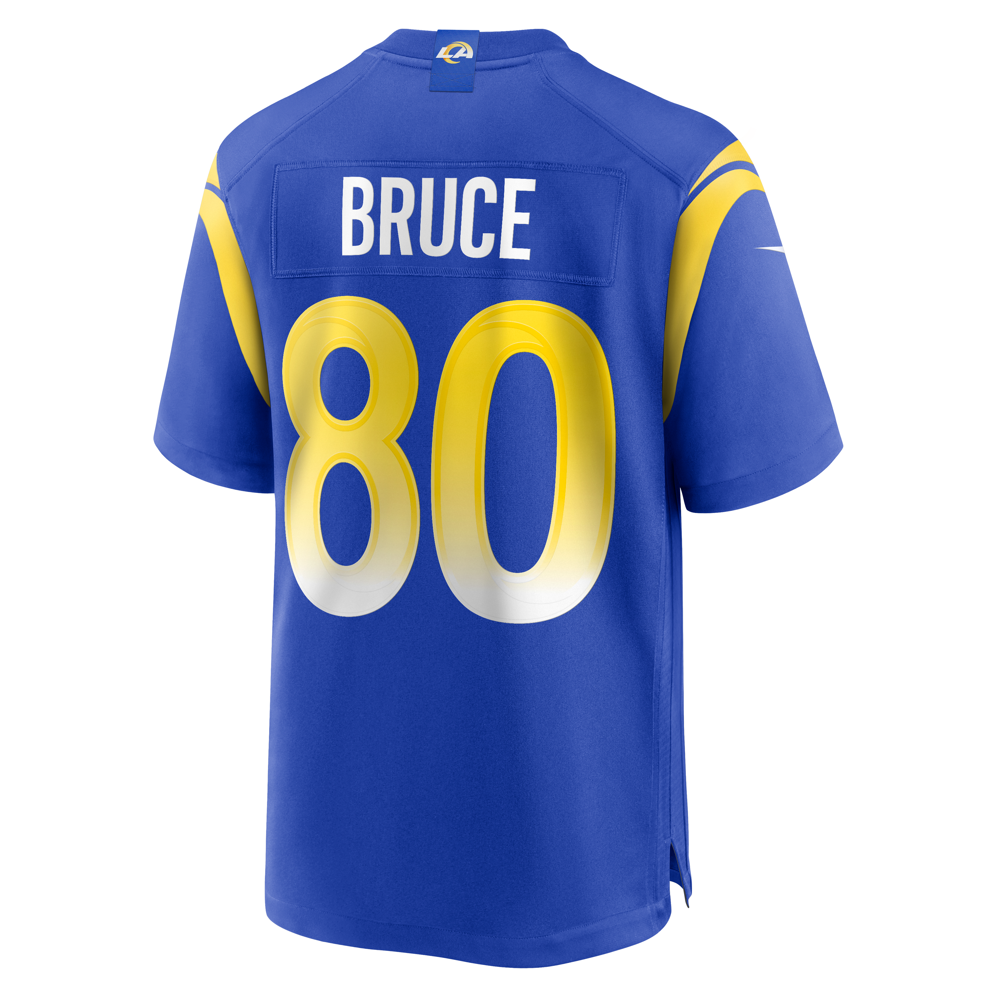 Isaac Bruce Retired Los Angeles Rams Player Jersey Royal NFL Football Fan Wear Isaac Bruce Retired