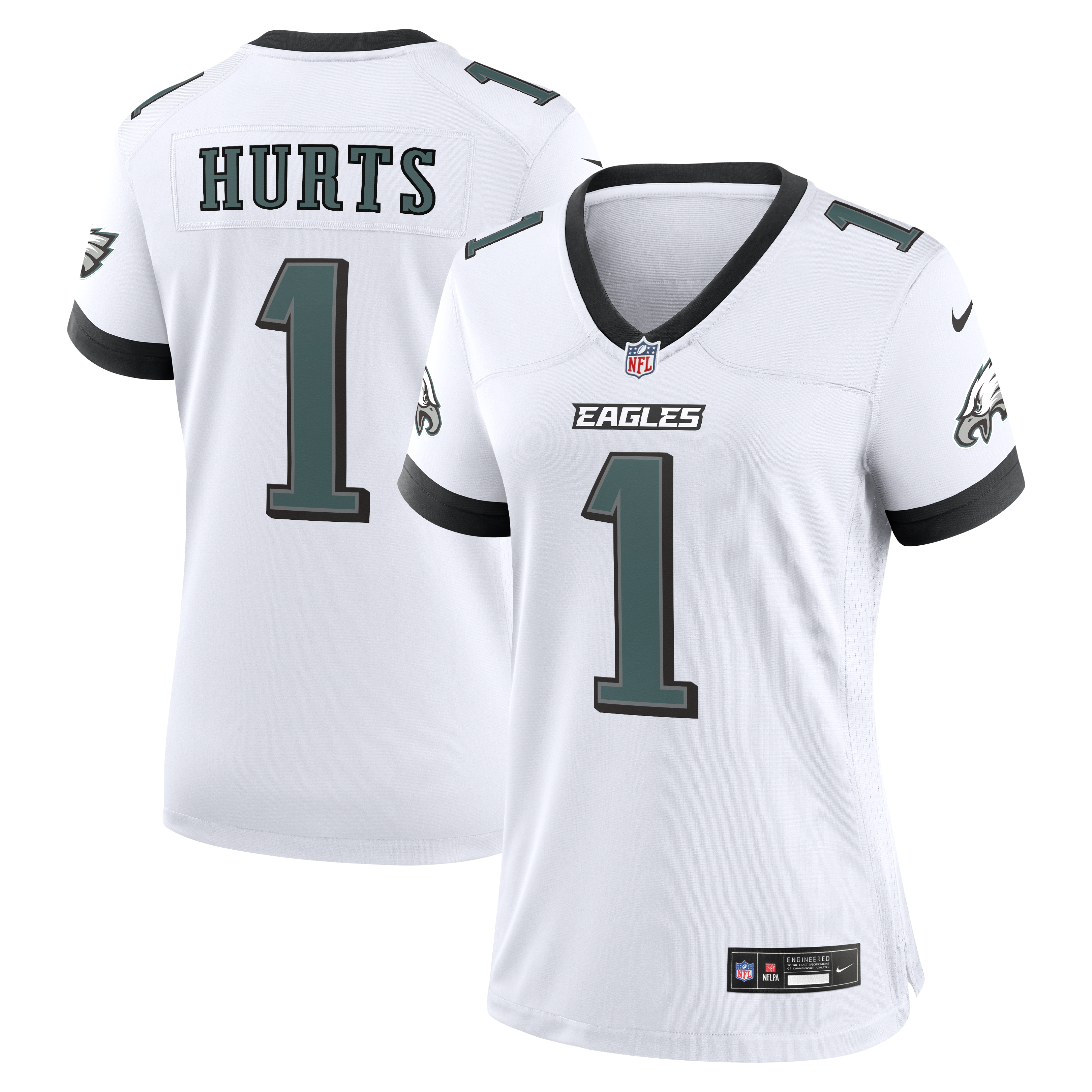 Jalen Hurts Philadelphia Eagles Game Jersey No.1 White NFL Football Fan Wear