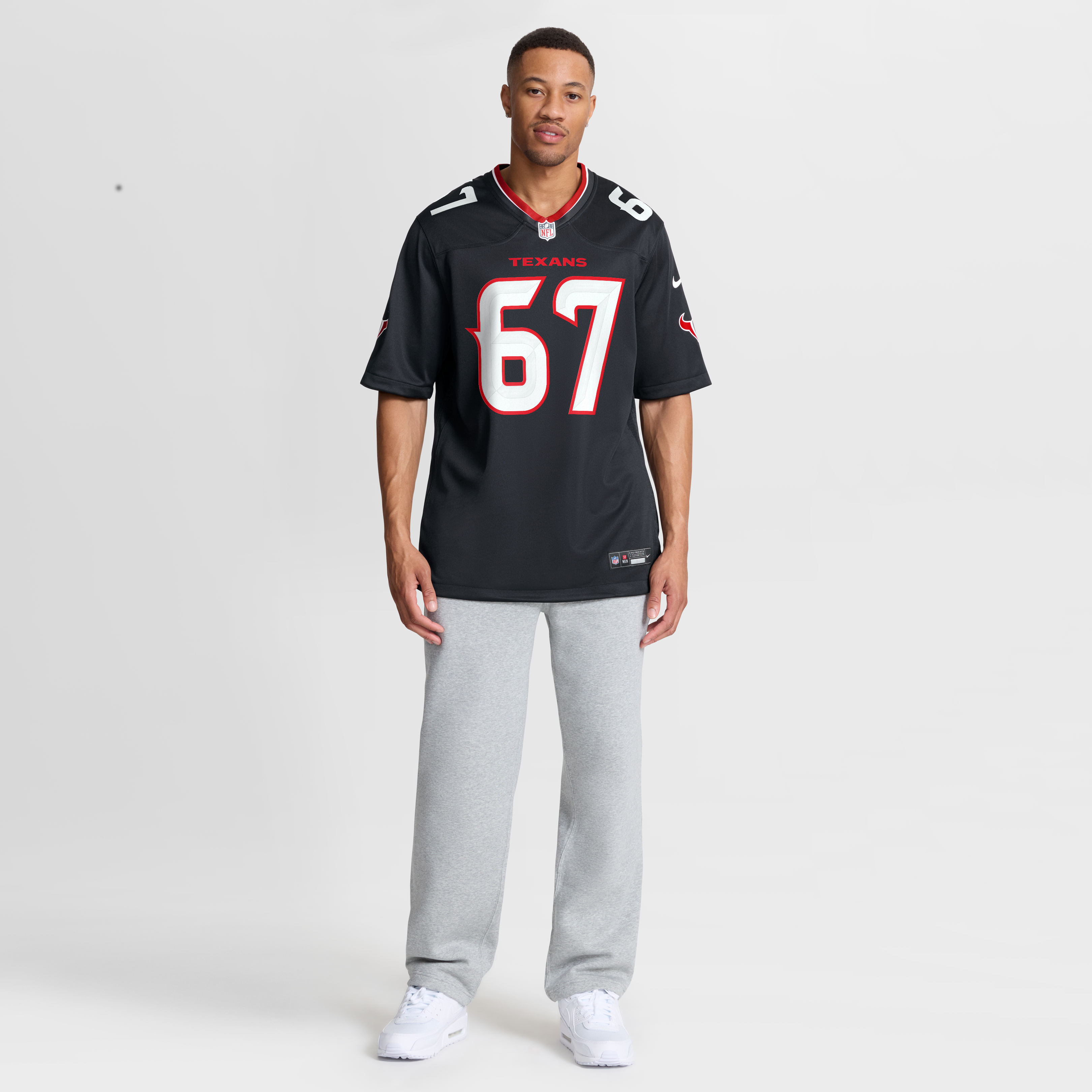 Evan Brown Houston Texans Game Jersey Brown NFL Football Fan Wear
